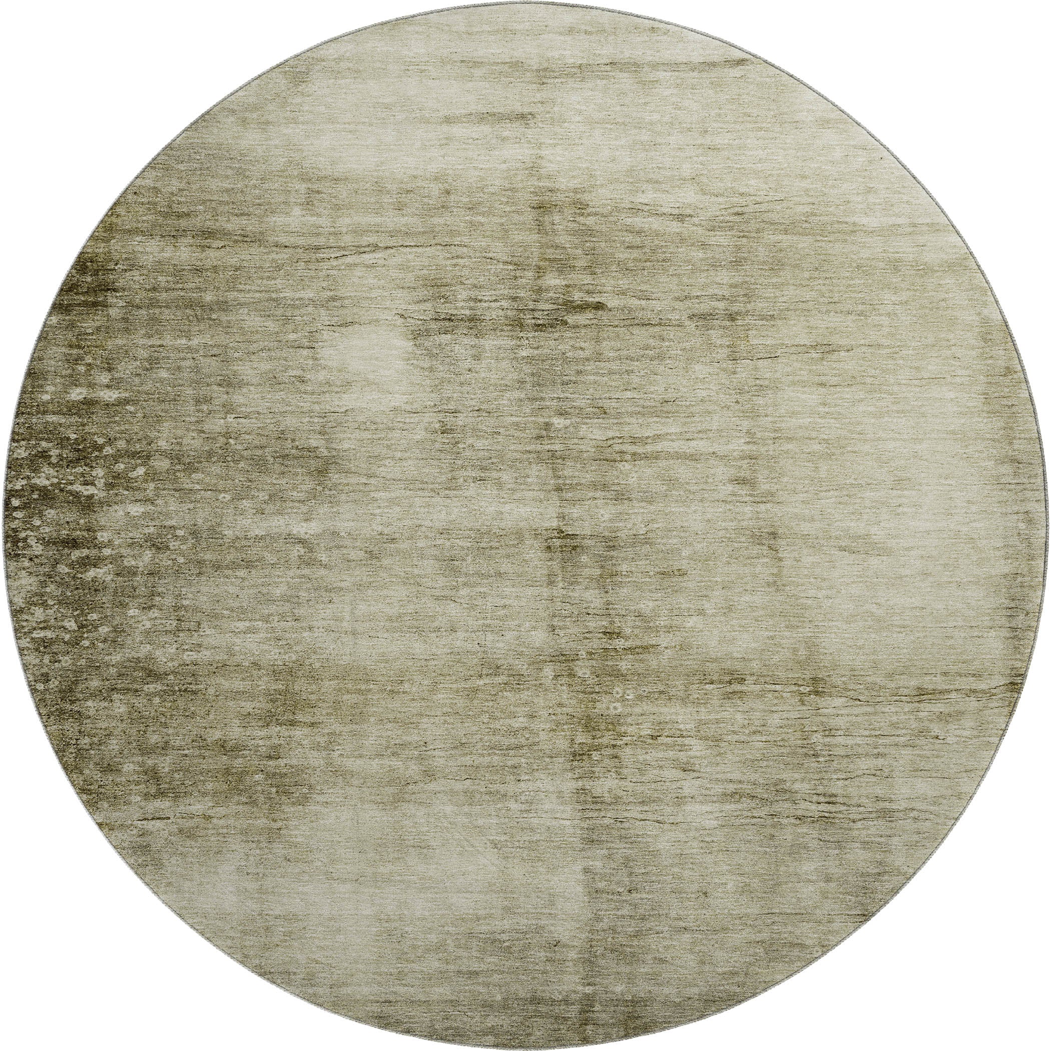 Cairo Machine Washable Transitional Khaki Brown Rug 8' x 8' #shape_Round