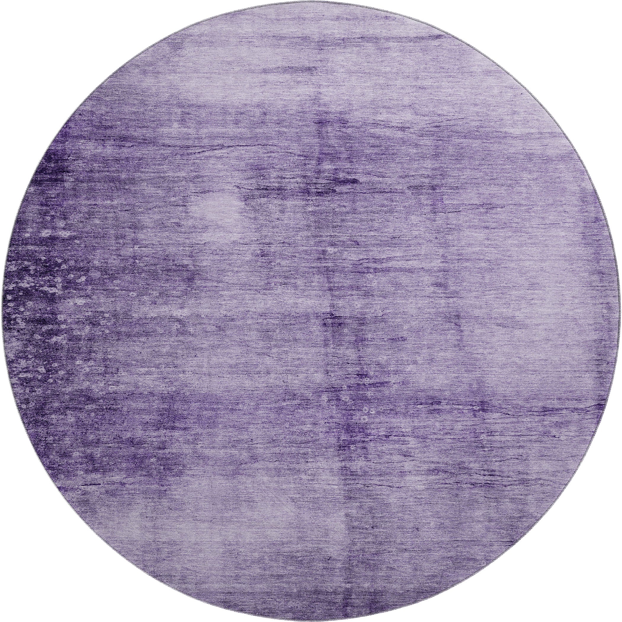 Cairo Machine Washable Transitional Purple Rug 8' x 8' #shape_Round