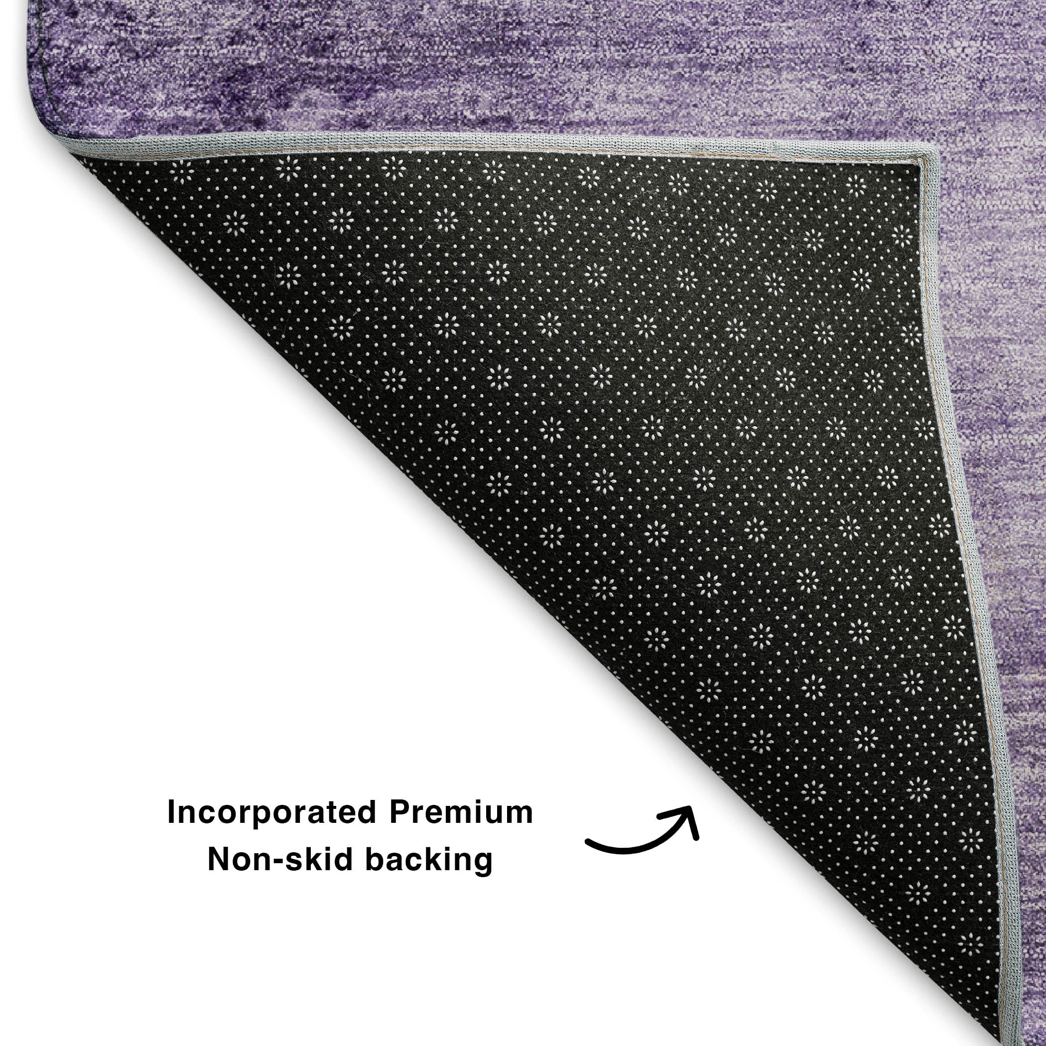 Cairo Machine Washable Transitional Purple Rug 1'8" x 2'6" #shape_Rectangle