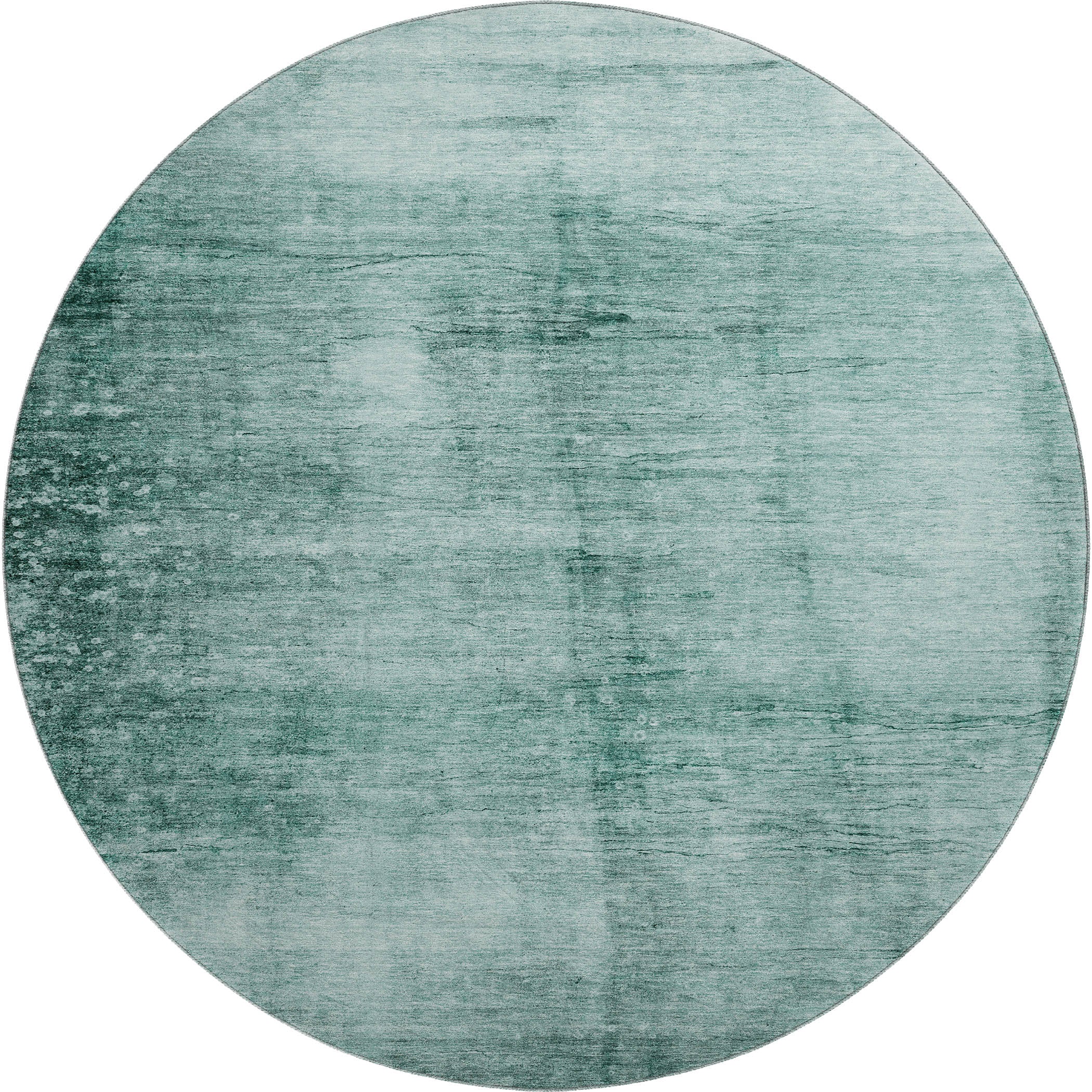 Cairo Machine Washable Transitional Teal Rug 8' x 8' #shape_Round
