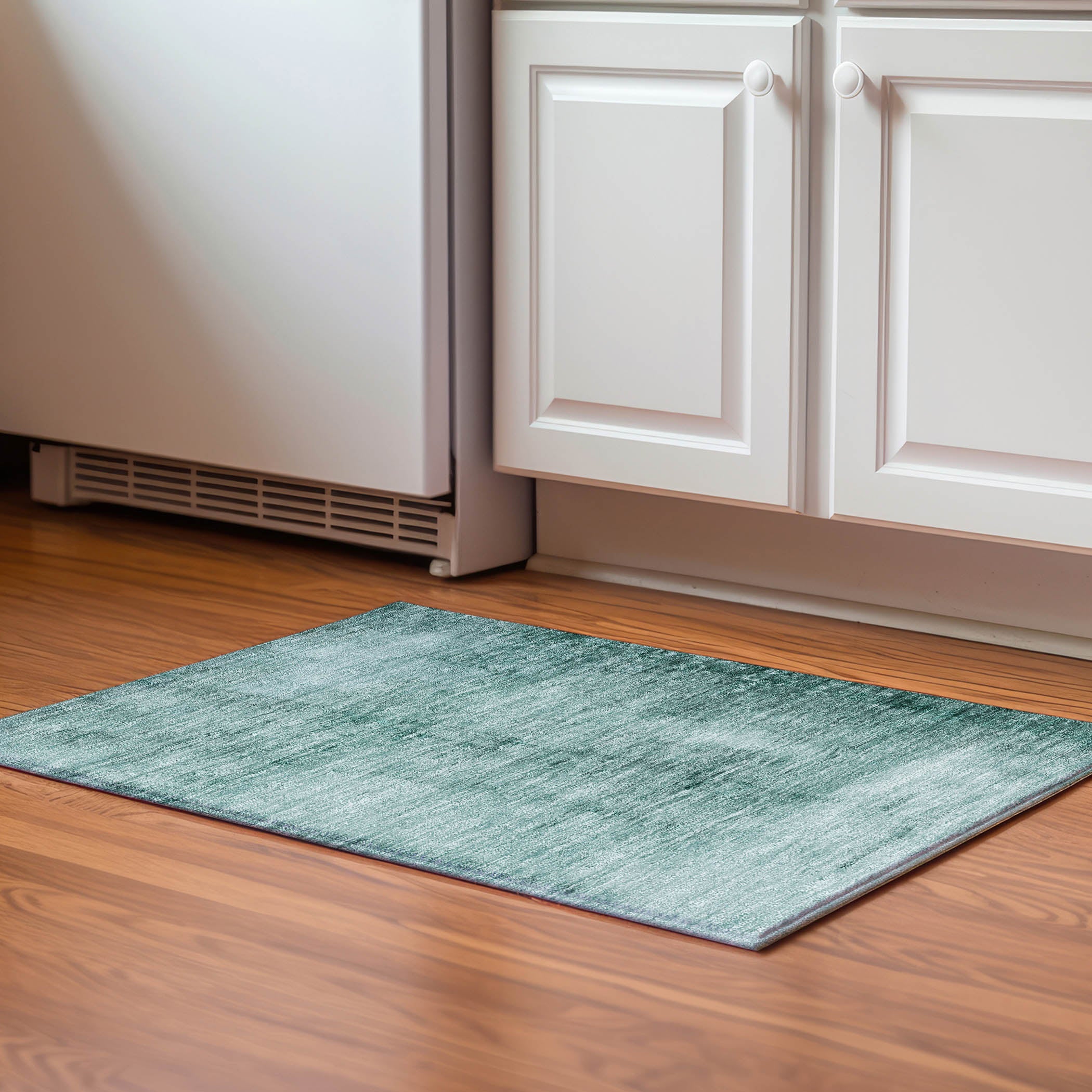 Cairo Machine Washable Transitional Teal Rug 1'8" x 2'6" #shape_Rectangle