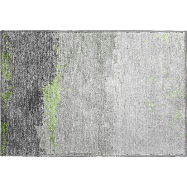 Zanzibar Machine Washable Transitional Aloe Green Rug 1'8" x 2'6"
