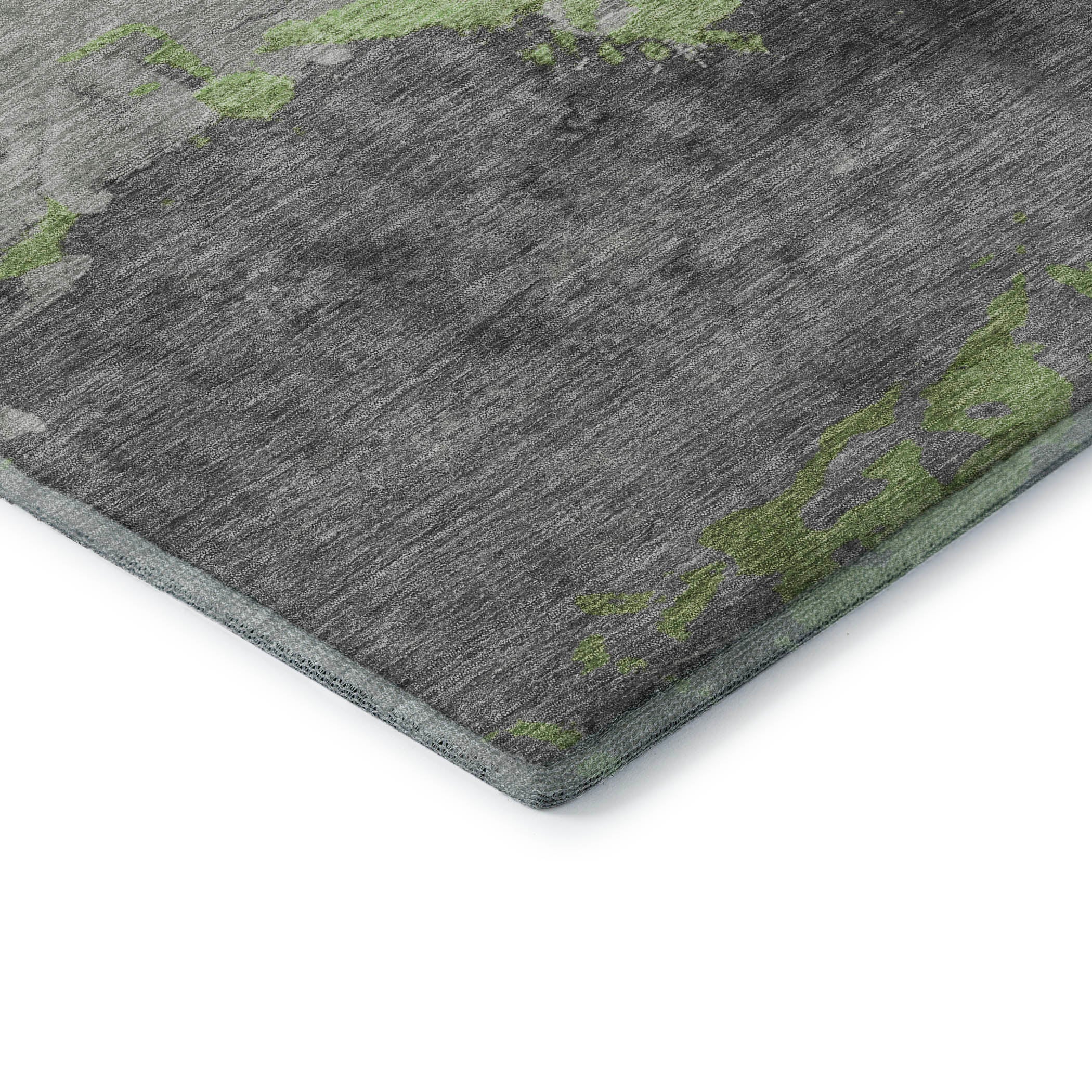 Zanzibar Machine Washable Transitional Aloe Green Rug 1'8" x 2'6" #shape_Rectangle