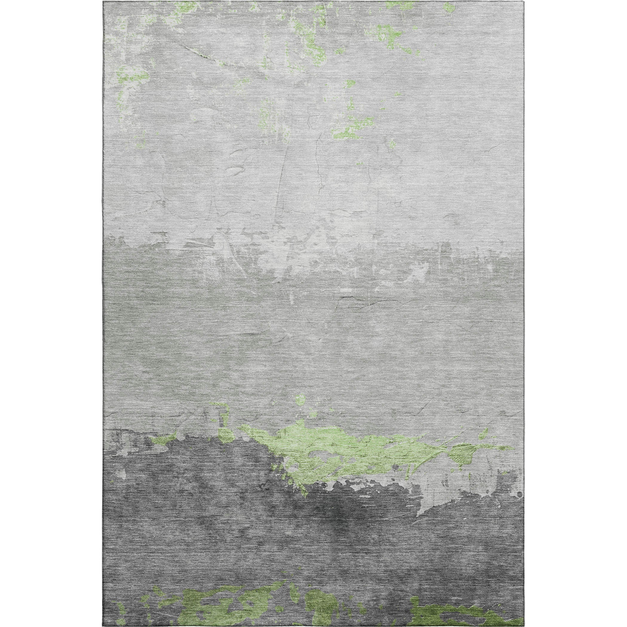 Zanzibar Machine Washable Transitional Aloe Green Rug 2'6" x 3'10" #shape_Rectangle
