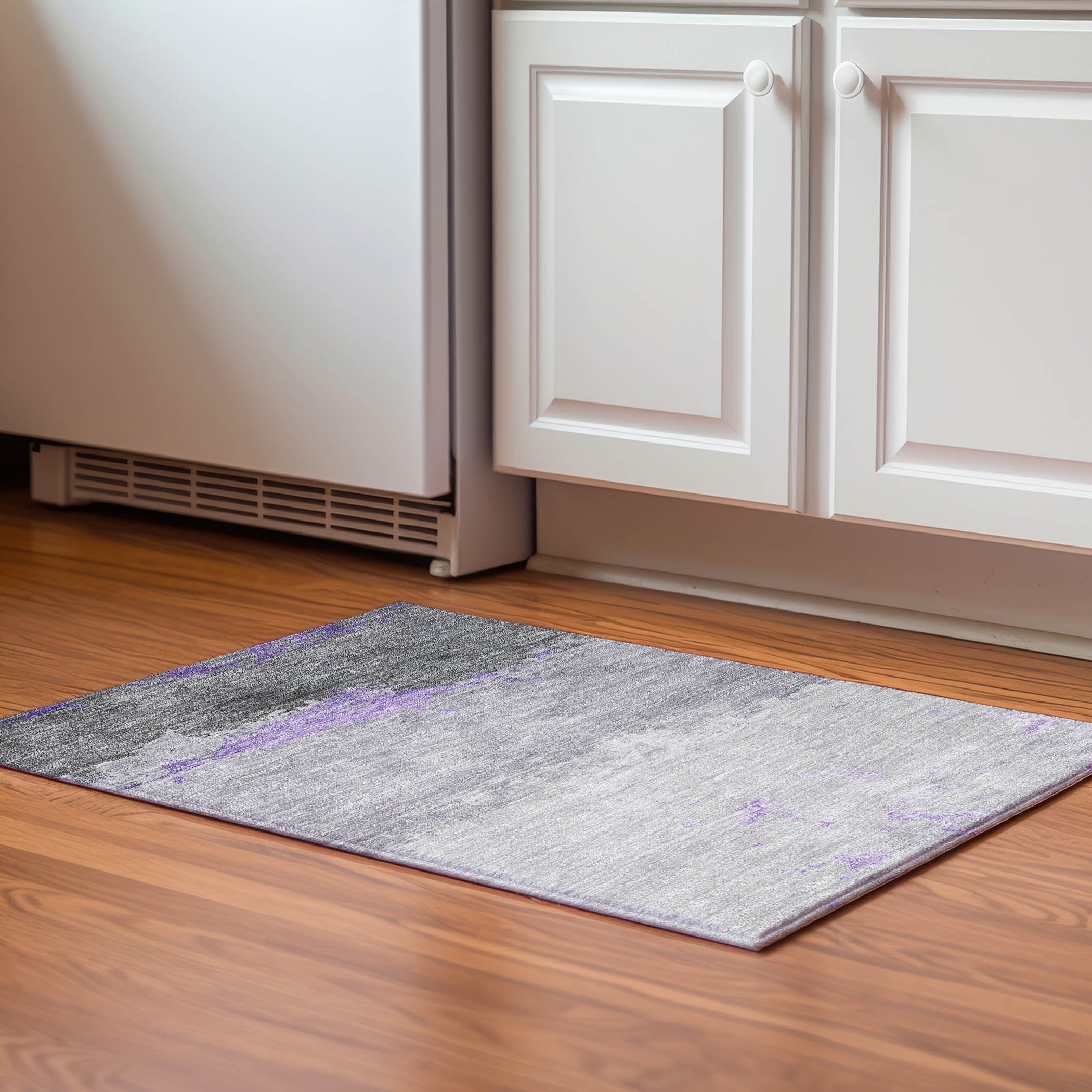 Zanzibar Machine Washable Transitional Purple Rug 1'8" x 2'6" #shape_Rectangle