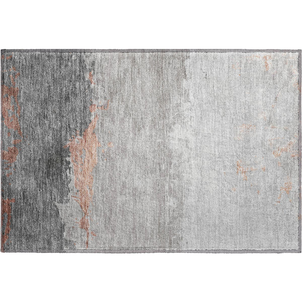 Zanzibar Machine Washable Transitional Salmon Orange Rug 1'8" x 2'6"