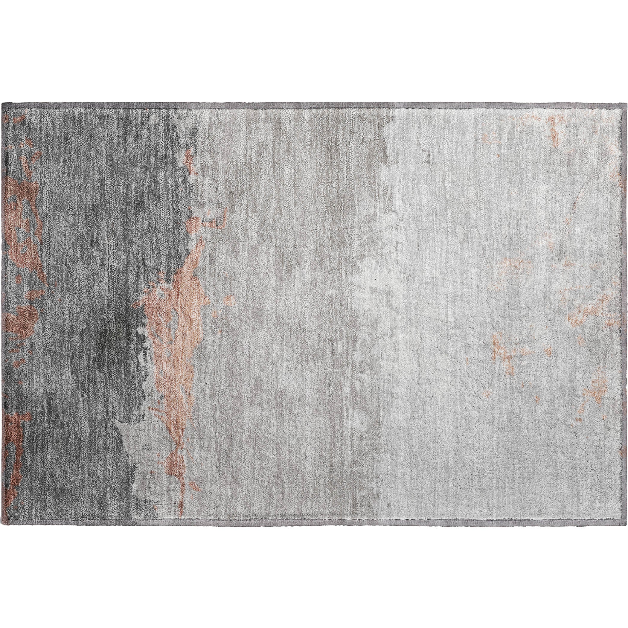 Zanzibar Machine Washable Transitional Salmon Orange Rug 1'8" x 2'6" #shape_Rectangle