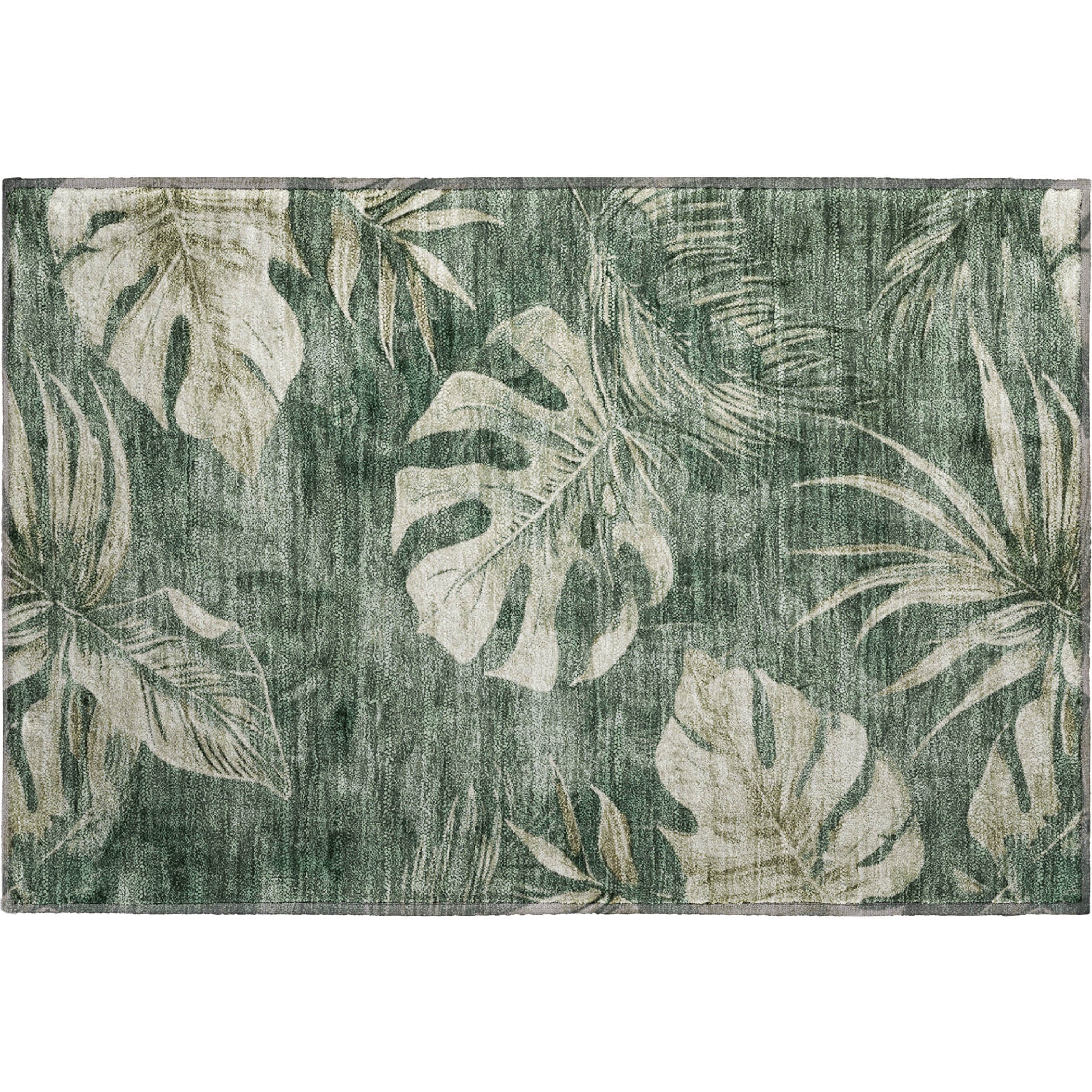 Tbilisi Machine Washable Transitional Fern Green Rug 1'8" x 2'6" #shape_Rectangle