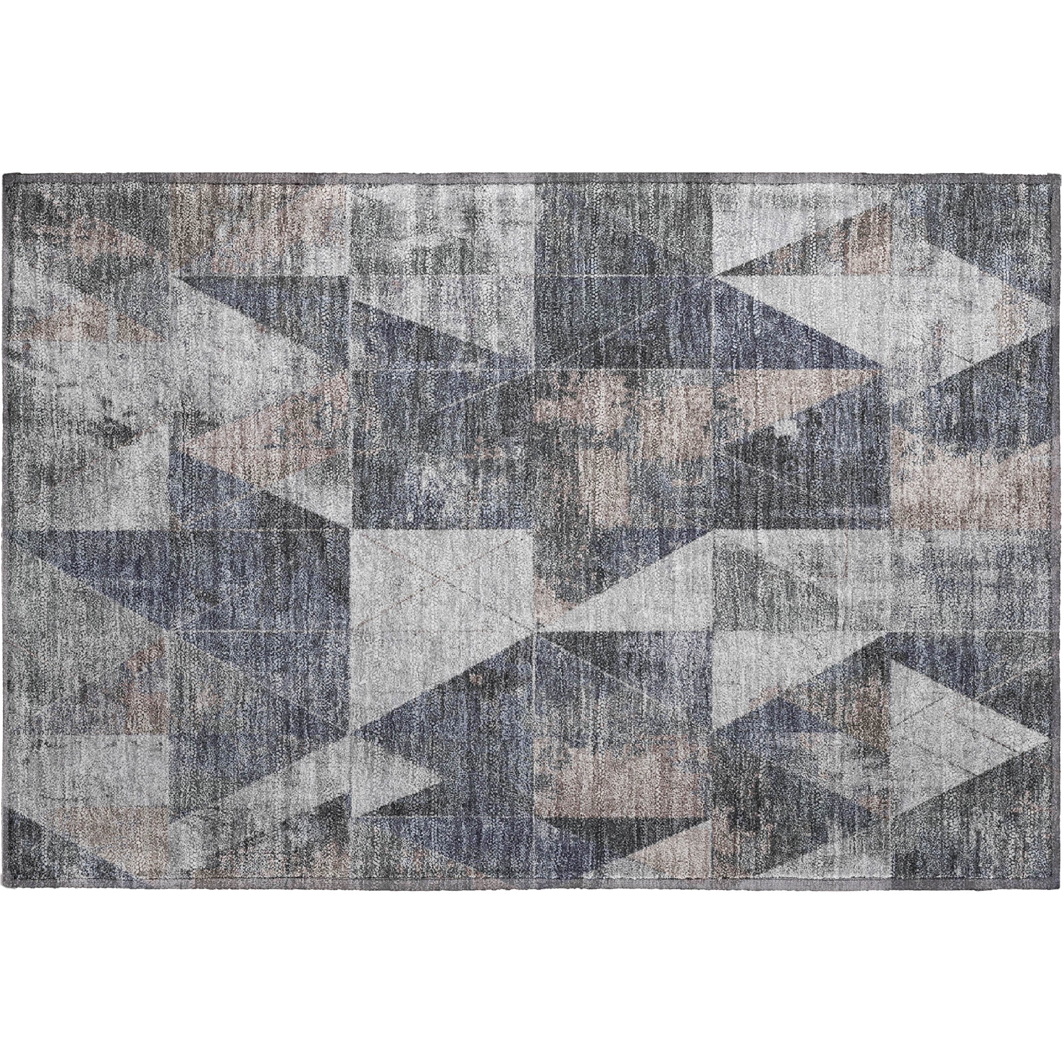 Lucerne Machine Washable Transitional Gray Rug 1'8" x 2'6" #shape_Rectangle