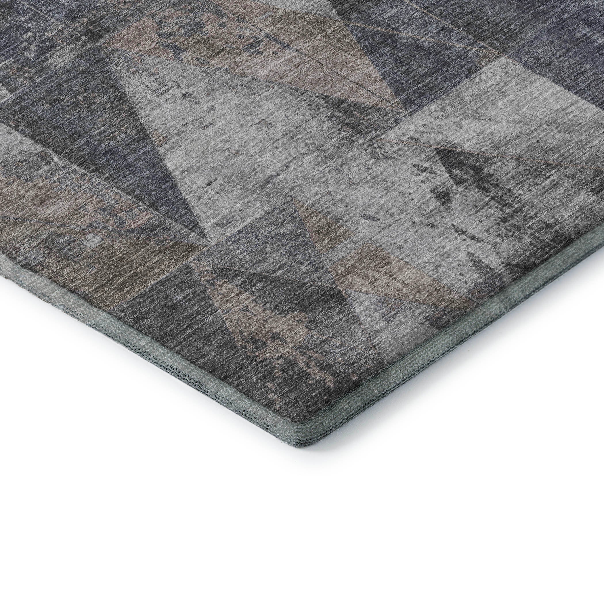 Lucerne Machine Washable Transitional Gray Rug 1'8" x 2'6" #shape_Rectangle