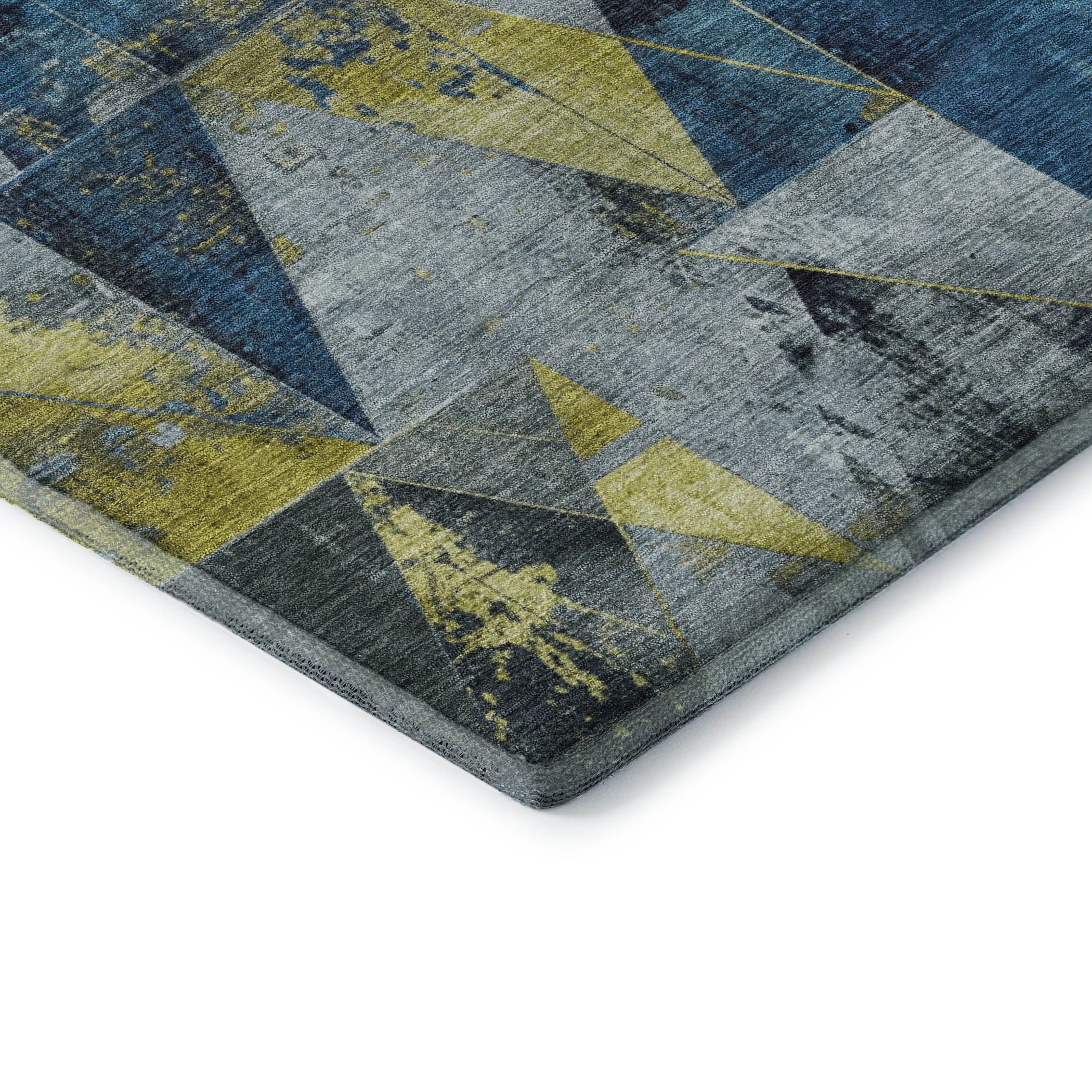 Lucerne Machine Washable Transitional Navy Blue Rug 1'8" x 2'6" #shape_Rectangle