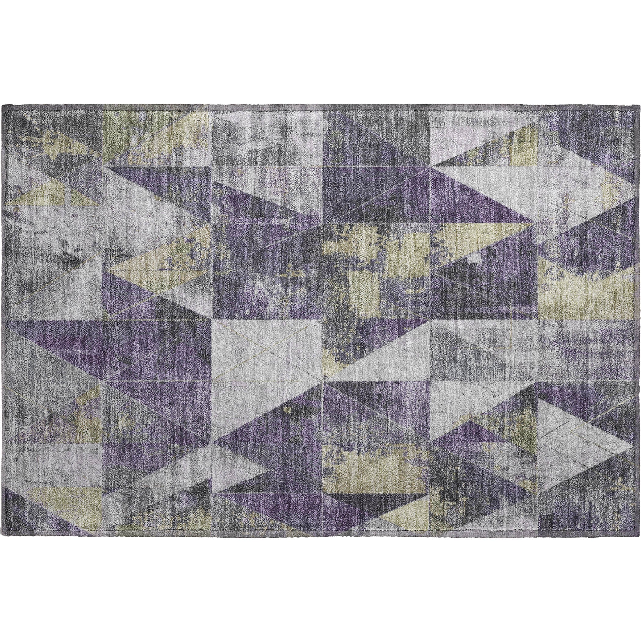 Lucerne Machine Washable Transitional Purple Rug 1'8" x 2'6" #shape_Rectangle
