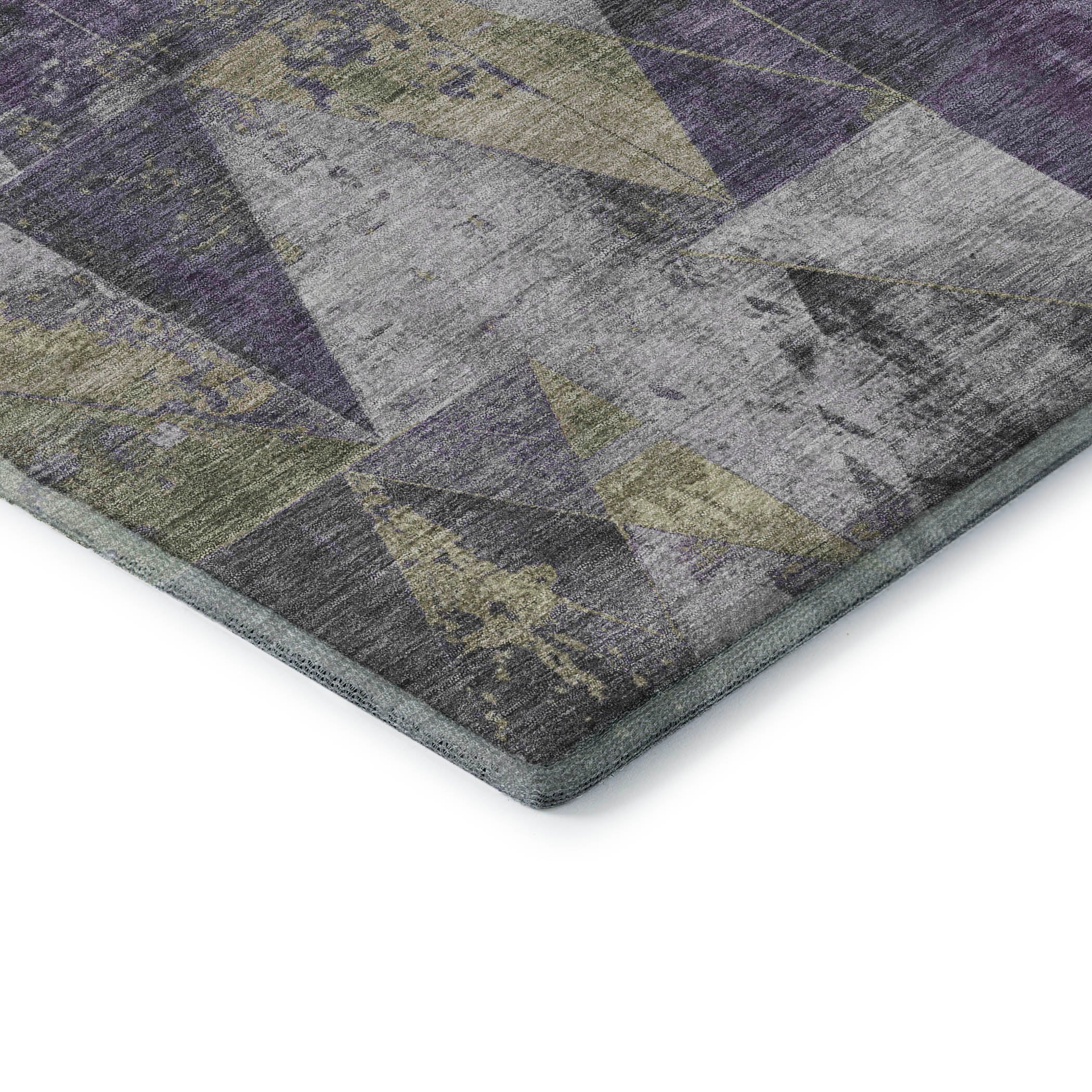Lucerne Machine Washable Transitional Purple Rug 1'8" x 2'6" #shape_Rectangle