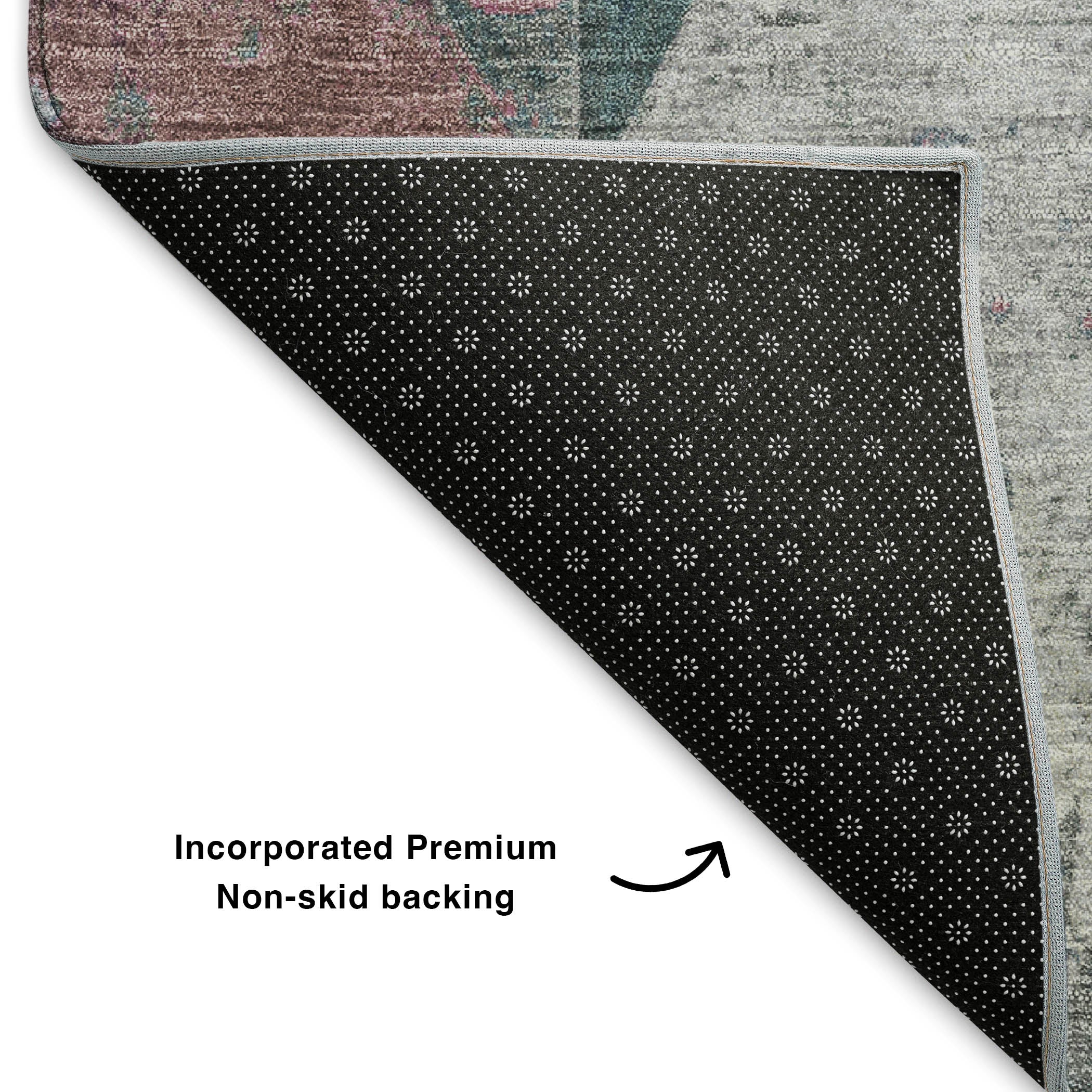 Lucerne Machine Washable Transitional Seafoam Blue Rug 1'8" x 2'6" #shape_Rectangle
