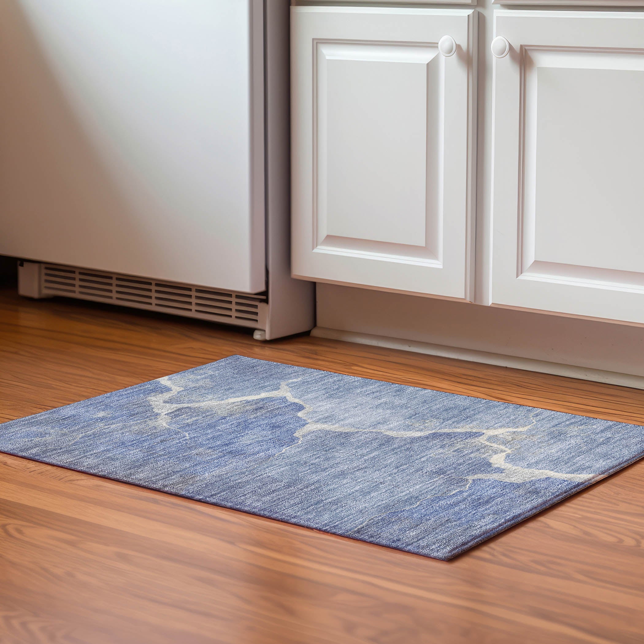 Hoi An Machine Washable Transitional Denim Blue Rug 1'8" x 2'6" #shape_Rectangle