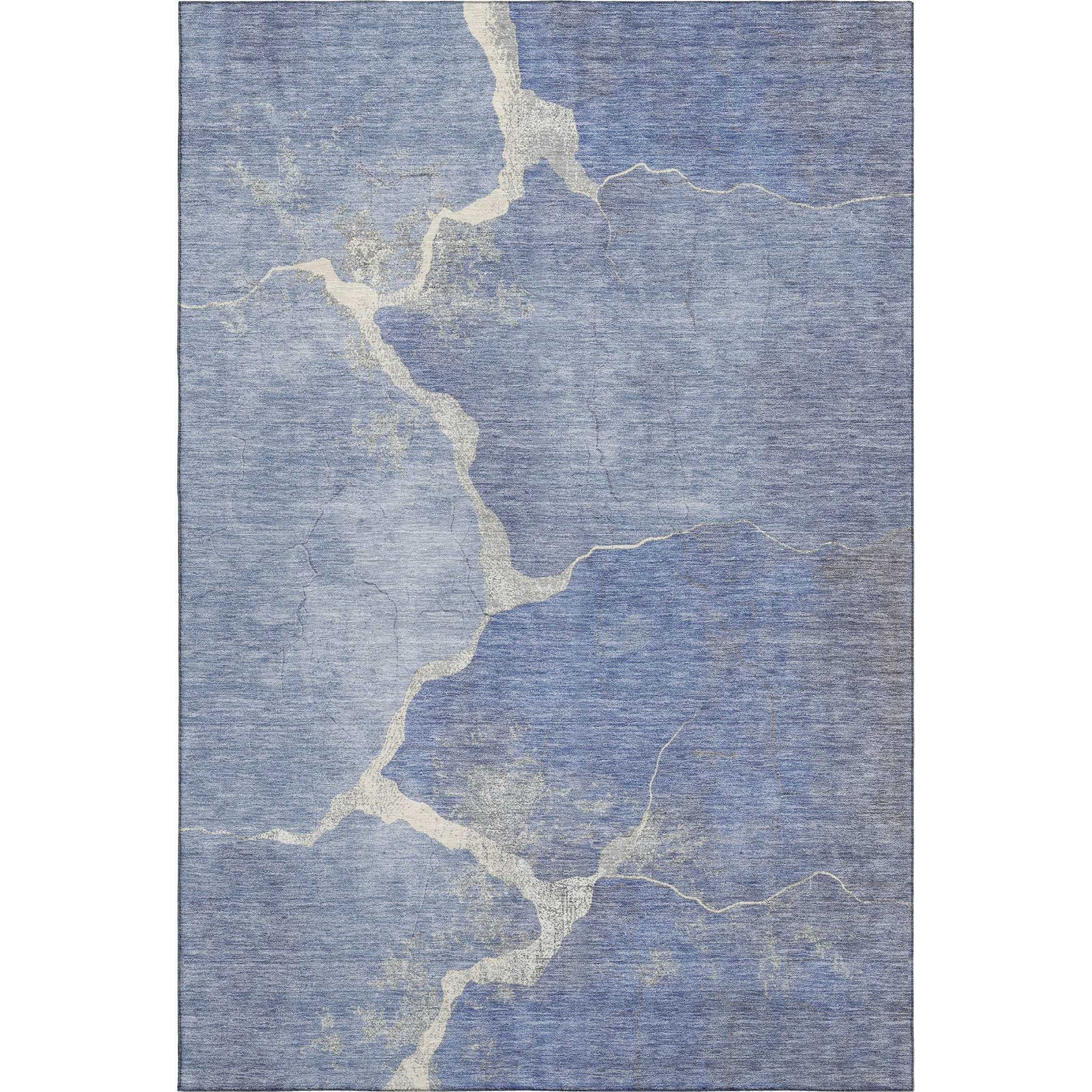 Hoi An Machine Washable Transitional Denim Blue Rug 2'6" x 3'10" #shape_Rectangle