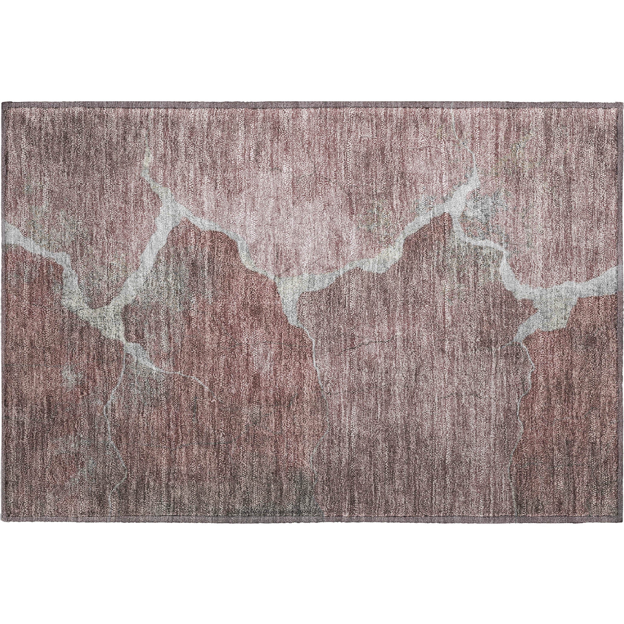 Hoi An Machine Washable Transitional Mauve Pink Rug 1'8" x 2'6" #shape_Rectangle