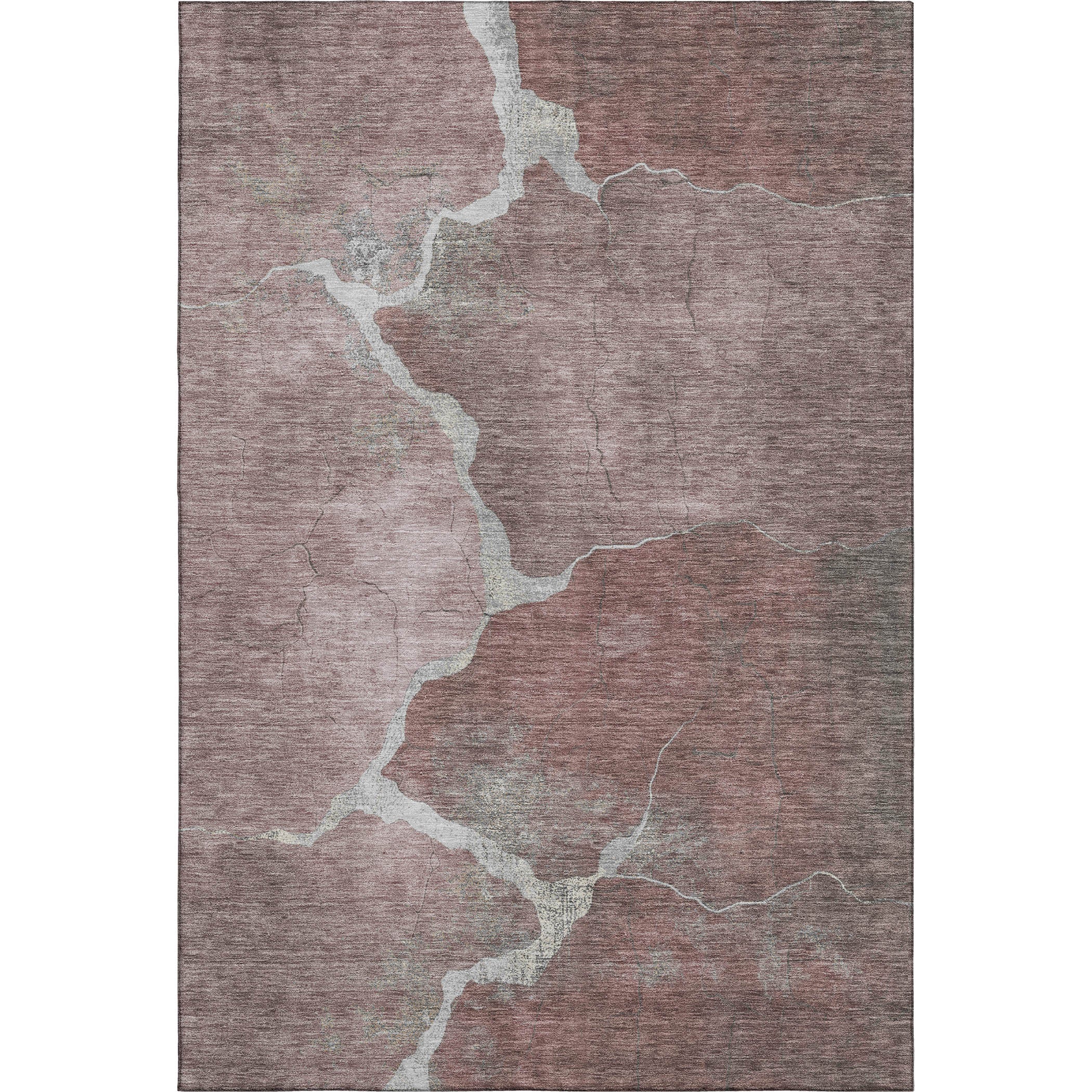 Hoi An Machine Washable Transitional Mauve Pink Rug 2'6" x 3'10" #shape_Rectangle