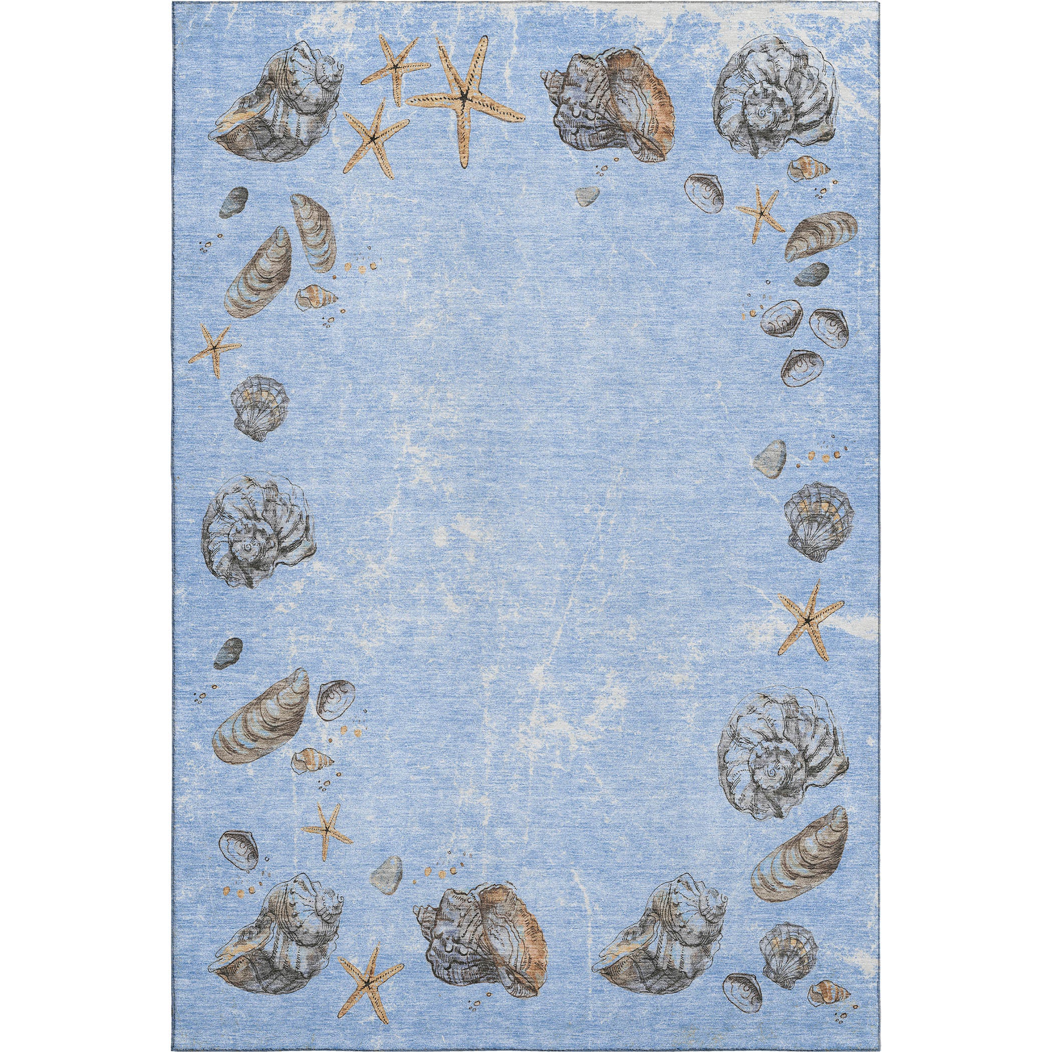 Florence Machine Washable Coastal Blue Rug 2'6" x 3'10" #shape_Rectangle