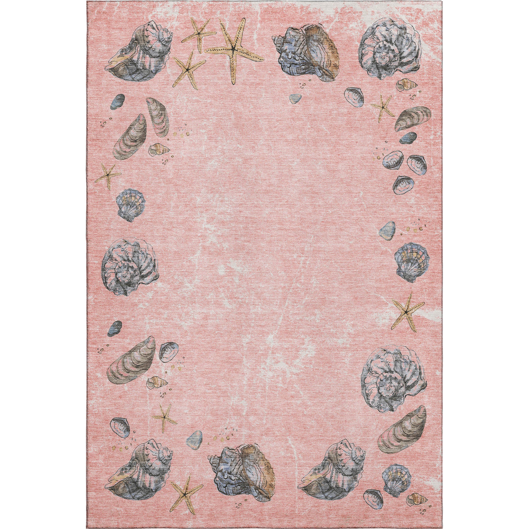 Florence Machine Washable Coastal Peach Pink Rug 2'6" x 3'10" #shape_Rectangle