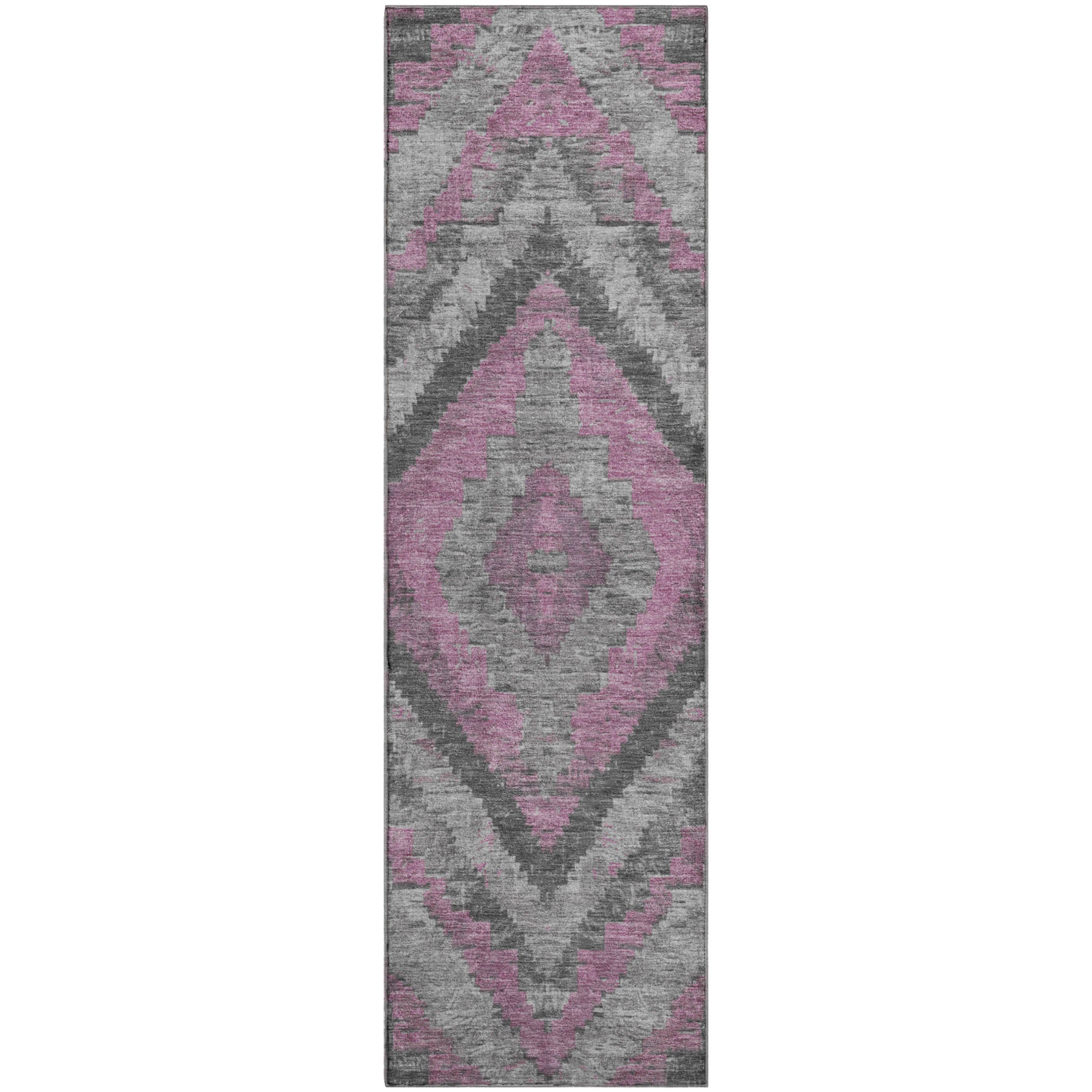 Porto Machine Washable Transitional Blush Pink Rug 2'3" x 7'6" #shape_Runner