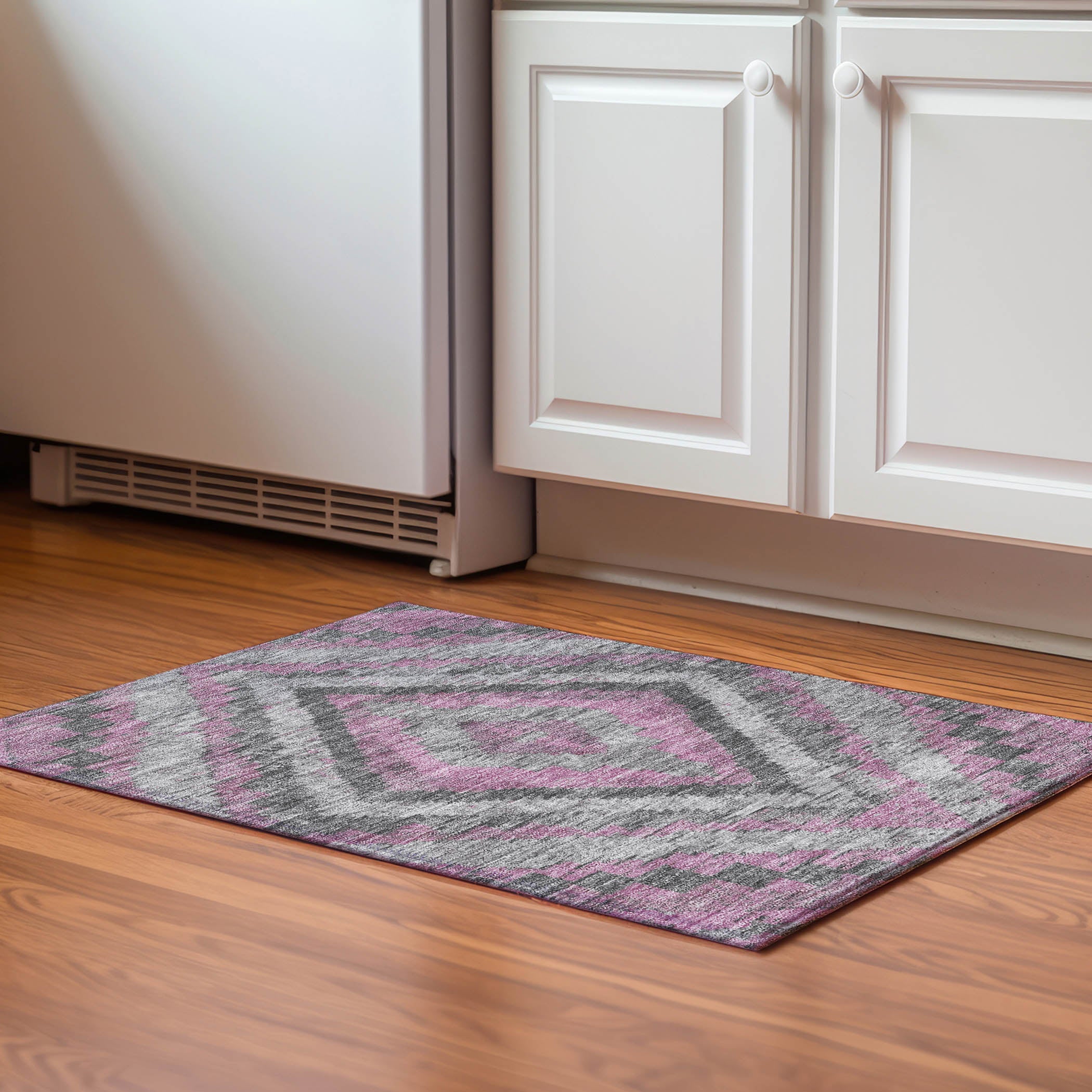 Porto Machine Washable Transitional Blush Pink Rug 1'8" x 2'6" #shape_Rectangle