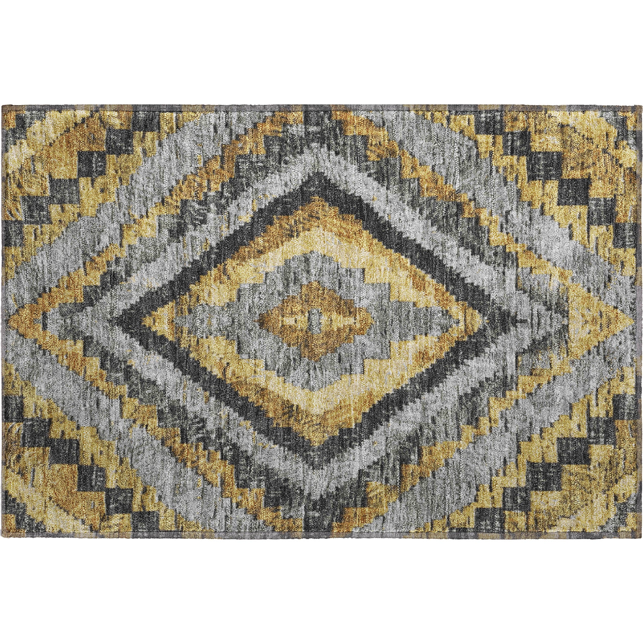 Porto Machine Washable Transitional Gold Rug 1'8" x 2'6" #shape_Rectangle