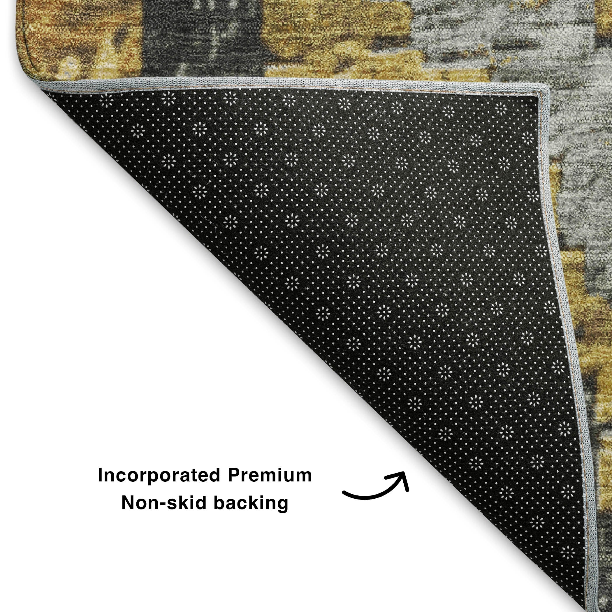 Porto Machine Washable Transitional Gold Rug 1'8" x 2'6" #shape_Rectangle