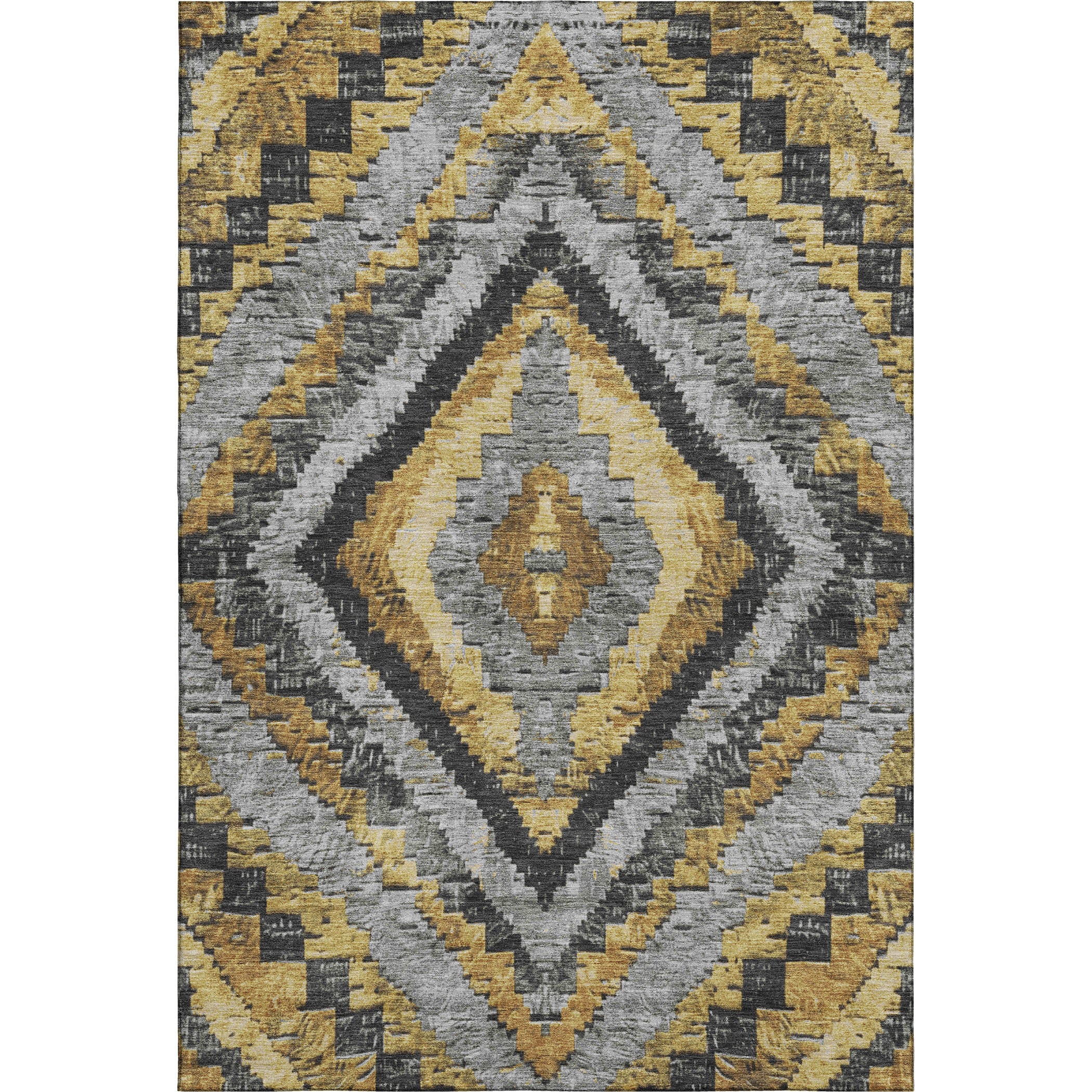 Porto Machine Washable Transitional Gold Rug 2'6" x 3'10" #shape_Rectangle