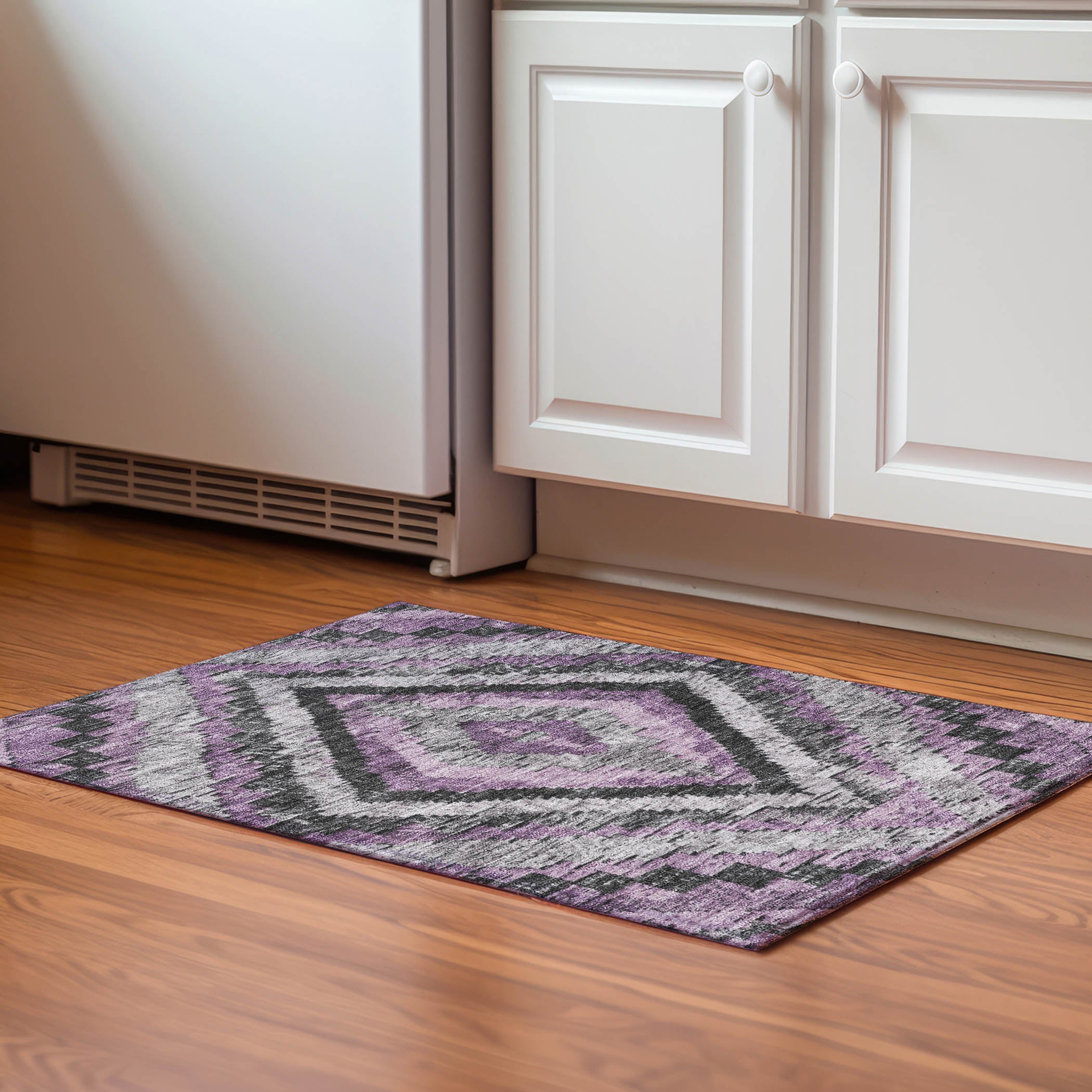 Porto Machine Washable Transitional Lavender Purple Rug 1'8" x 2'6" #shape_Rectangle