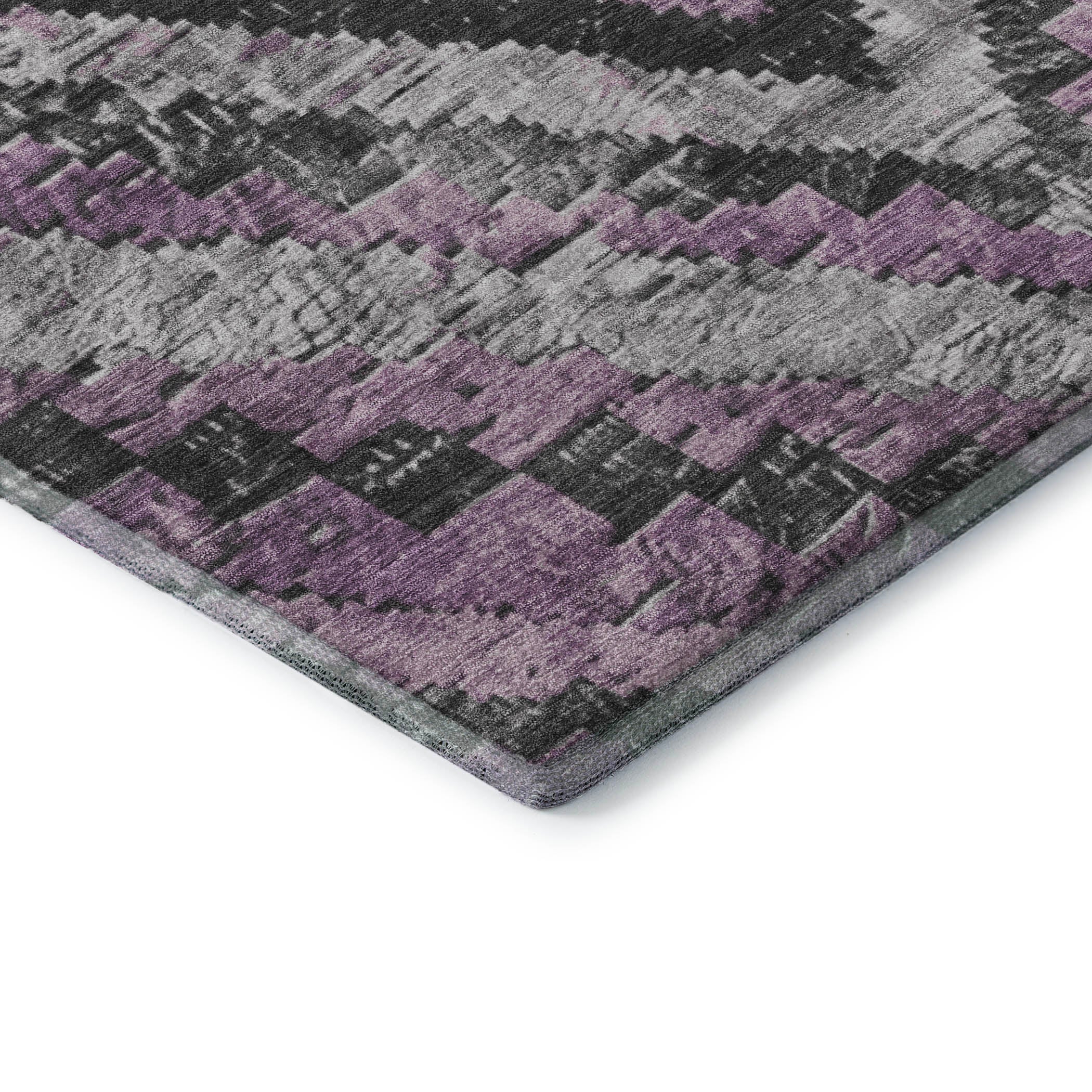 Porto Machine Washable Transitional Lavender Purple Rug 1'8" x 2'6" #shape_Rectangle