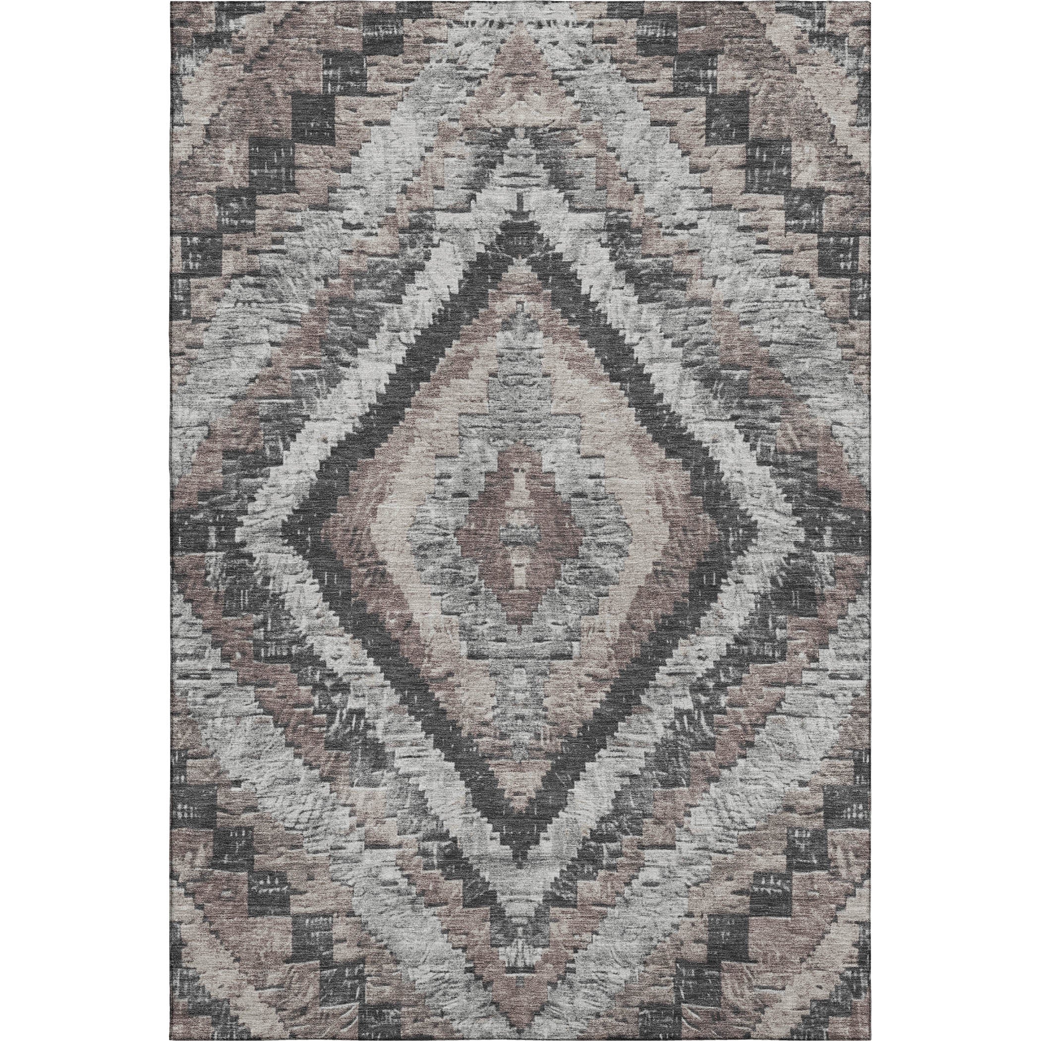 Porto Machine Washable Transitional Taupe Brown Rug 2'6" x 3'10" #shape_Rectangle