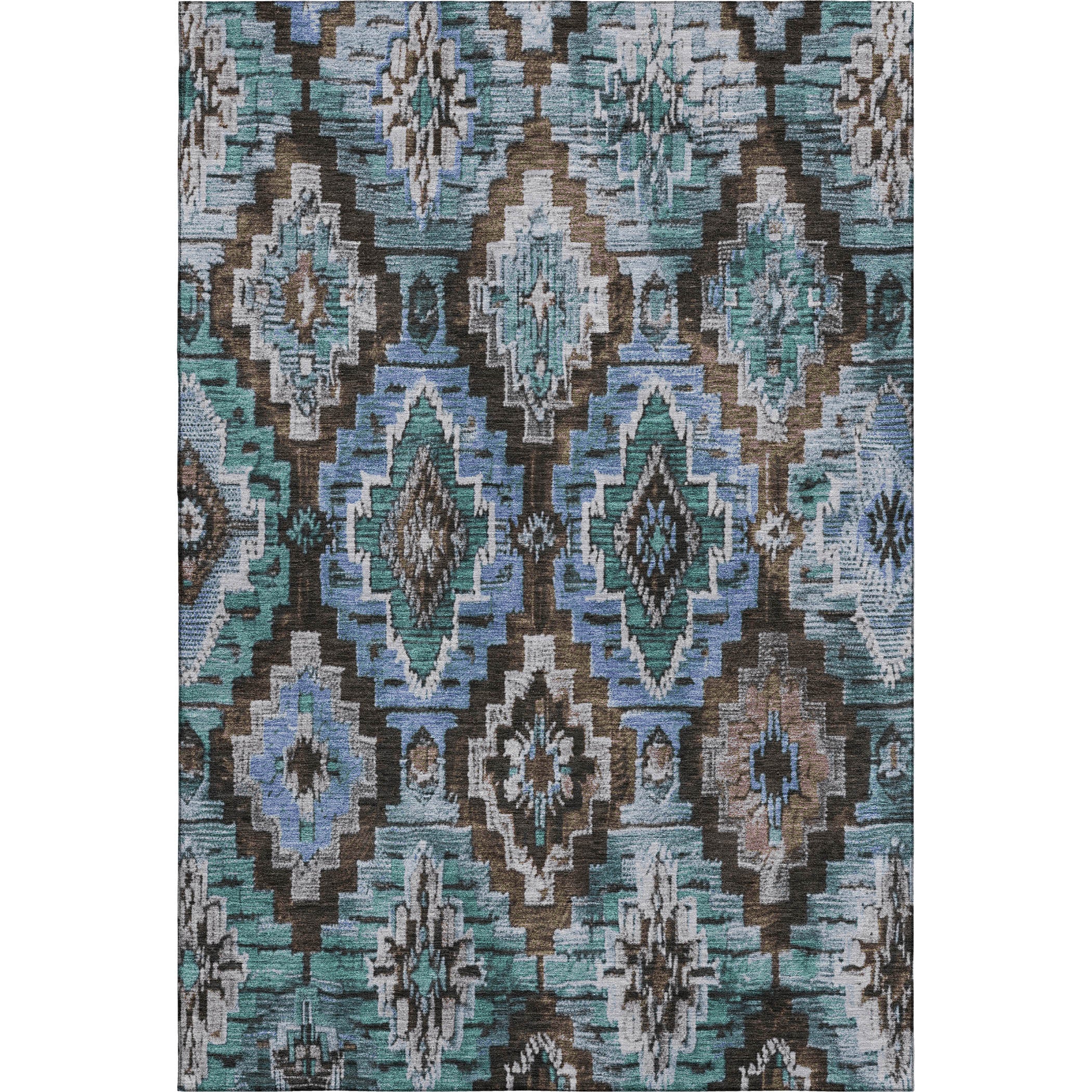 Kathmandu Machine Washable Transitional Brown Rug 2'6" x 3'10" #shape_Rectangle