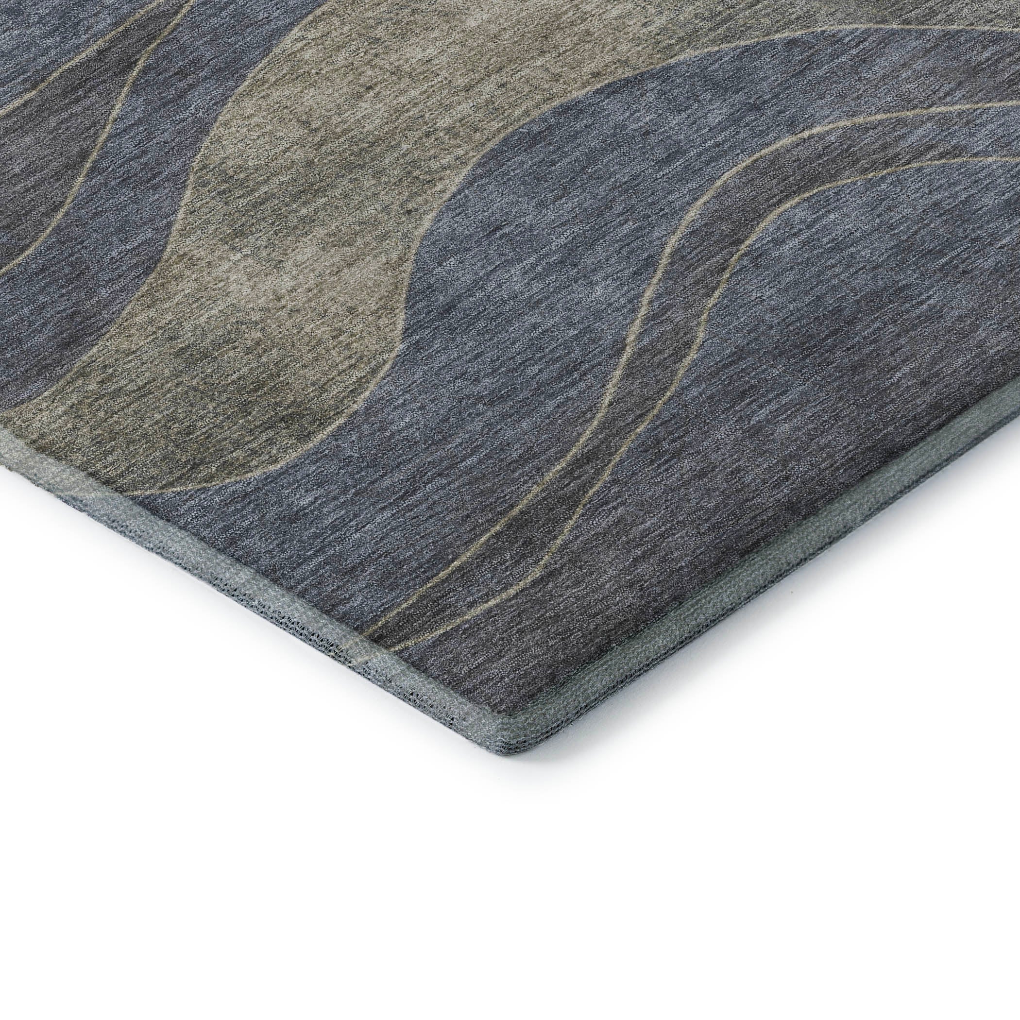 Nairobi Machine Washable Transitional Denim Blue Rug 1'8" x 2'6" #shape_Rectangle
