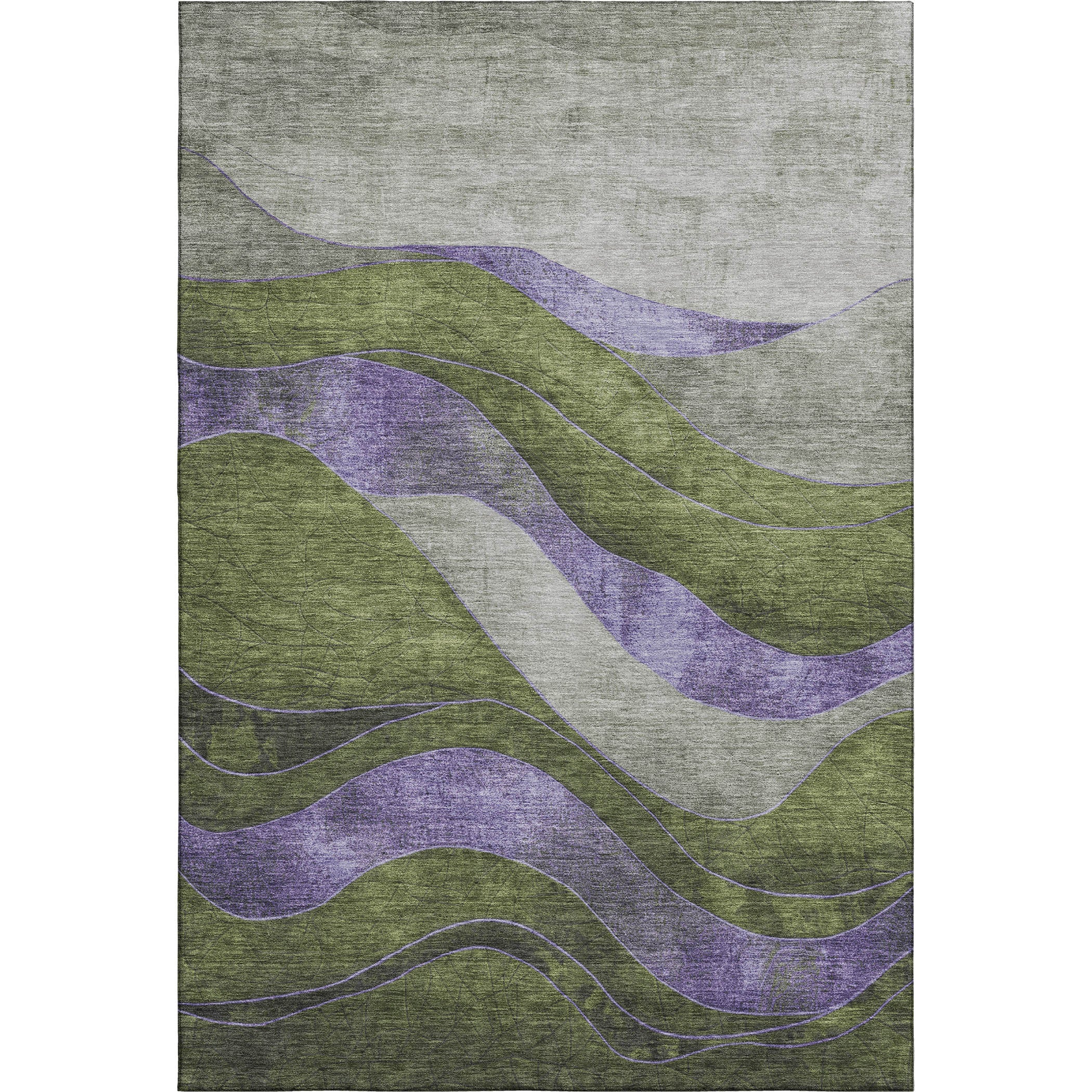 Nairobi Machine Washable Transitional Olive Green Rug 2'6" x 3'10" #shape_Rectangle
