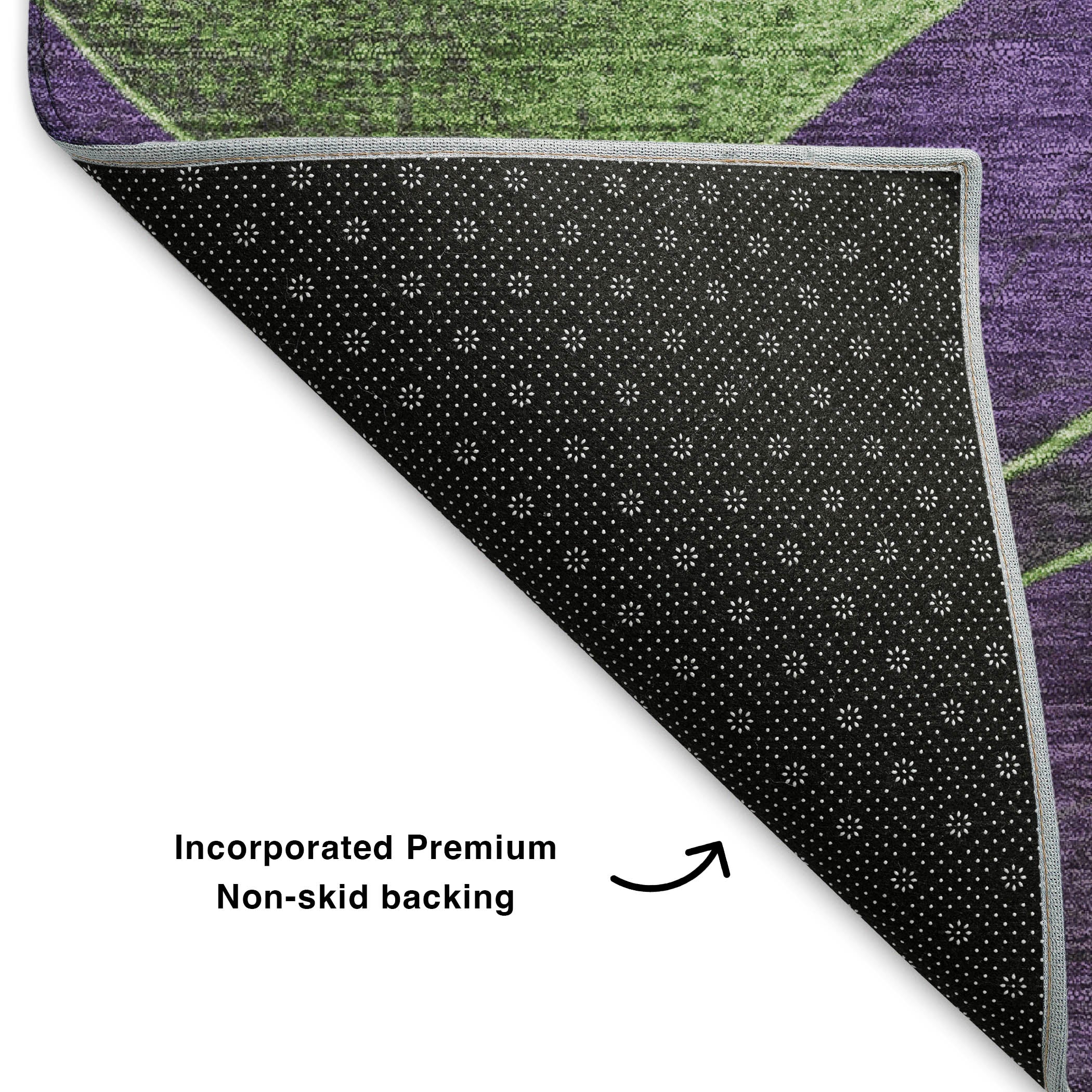 Nairobi Machine Washable Transitional Purple Rug 1'8" x 2'6" #shape_Rectangle