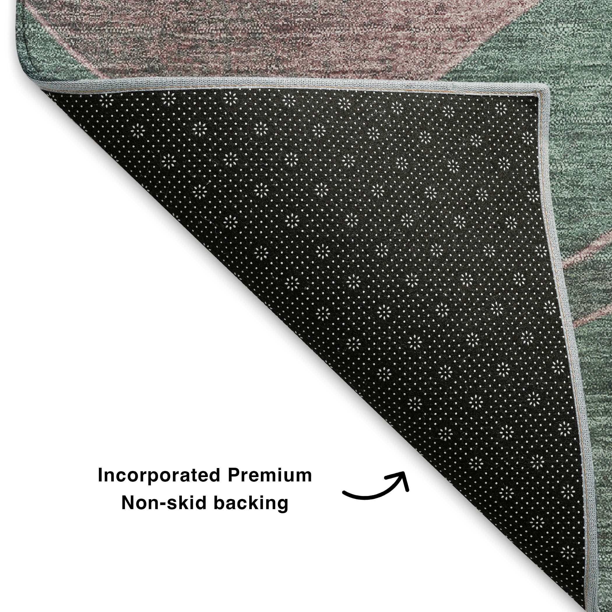 Nairobi Machine Washable Transitional Sage Green Rug 1'8" x 2'6" #shape_Rectangle