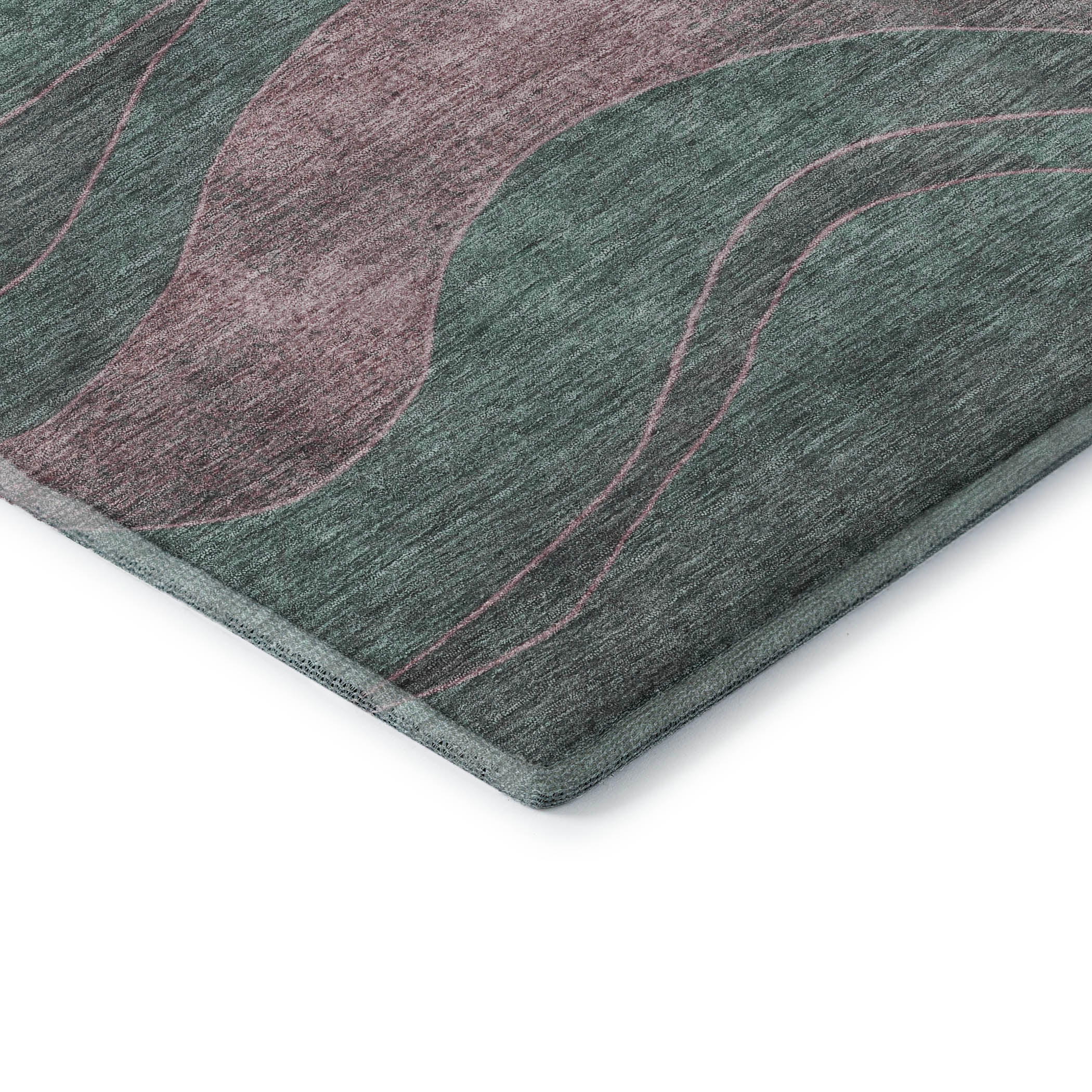 Nairobi Machine Washable Transitional Sage Green Rug 1'8" x 2'6" #shape_Rectangle