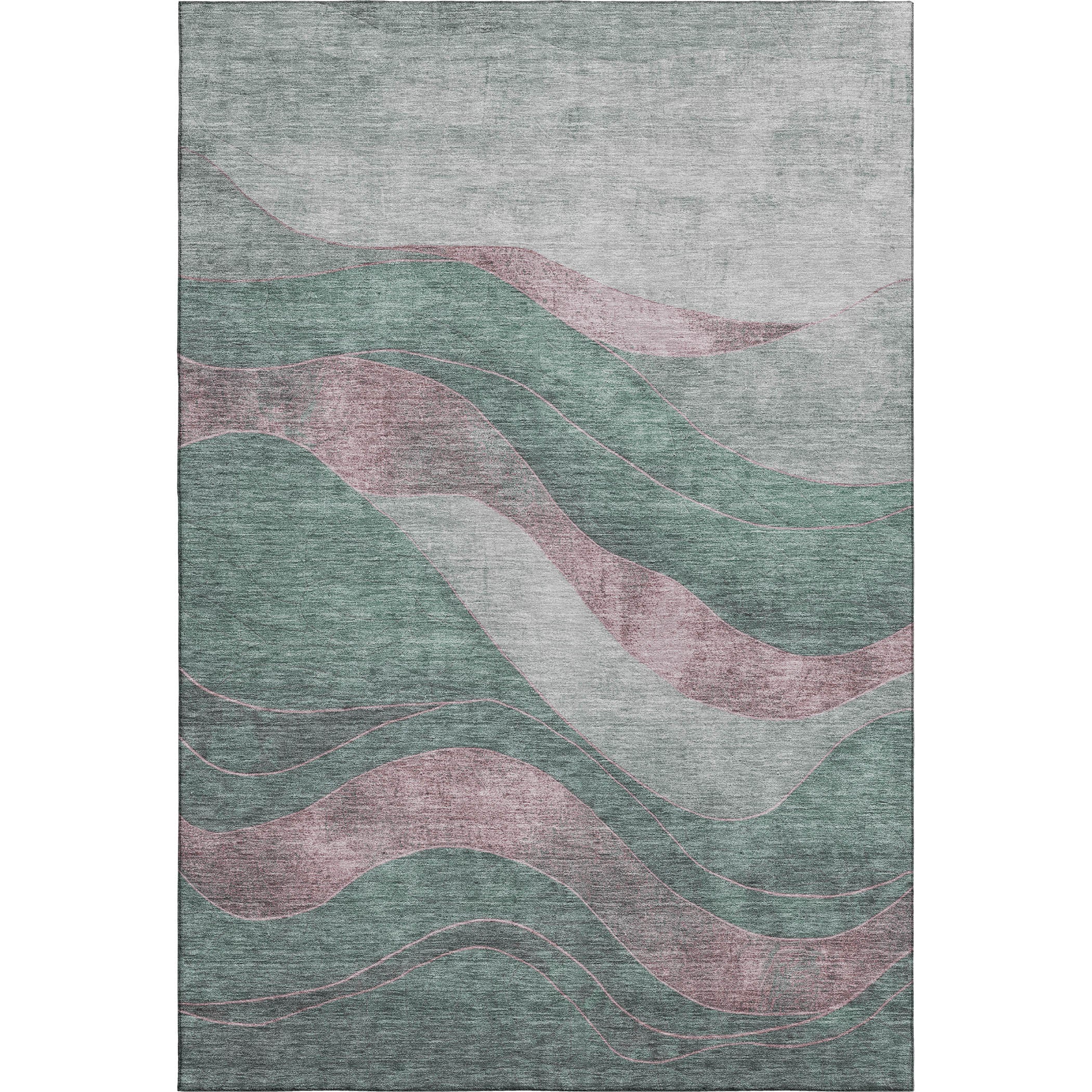 Nairobi Machine Washable Transitional Sage Green Rug 2'6" x 3'10" #shape_Rectangle