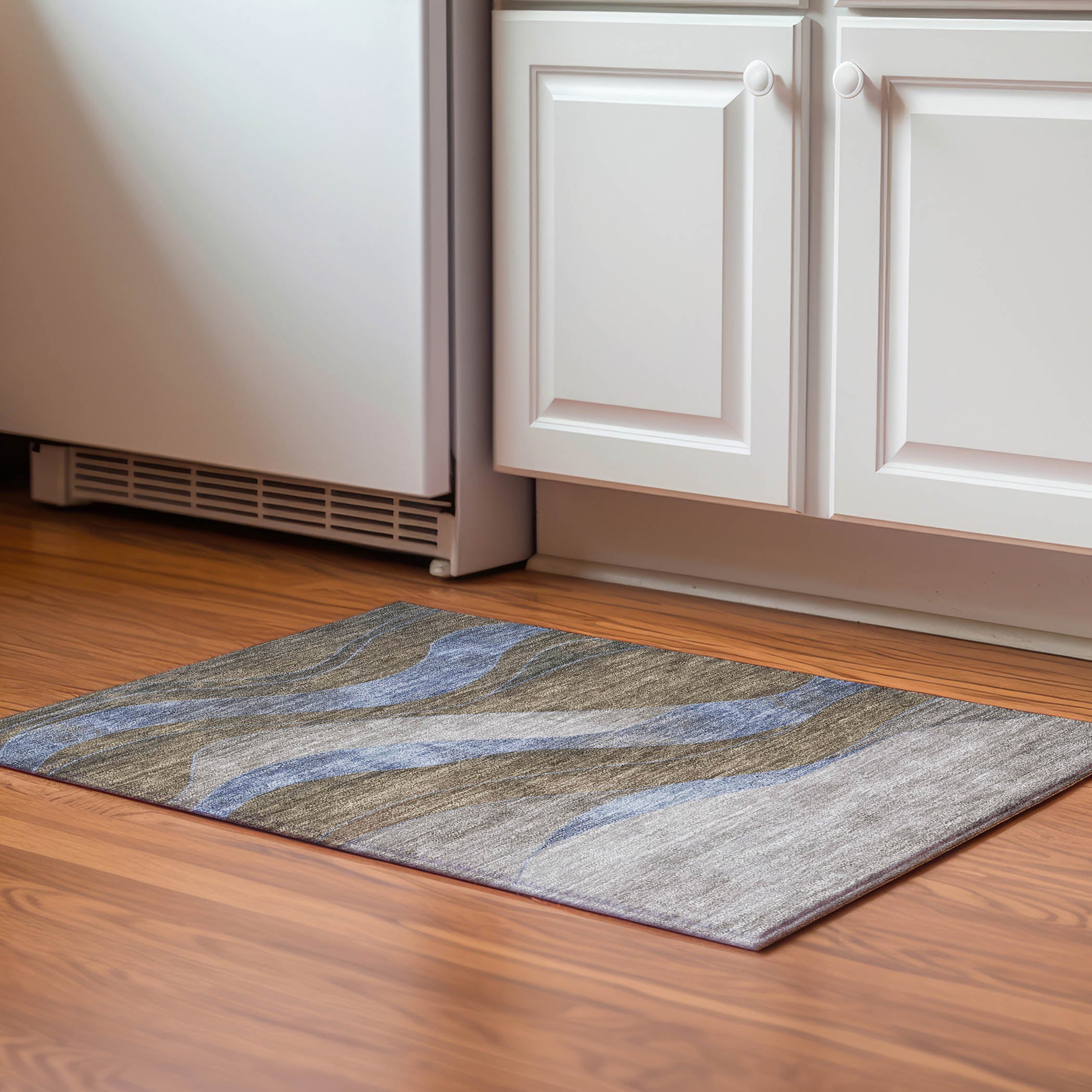 Nairobi Machine Washable Transitional Taupe Brown Rug 1'8" x 2'6" #shape_Rectangle