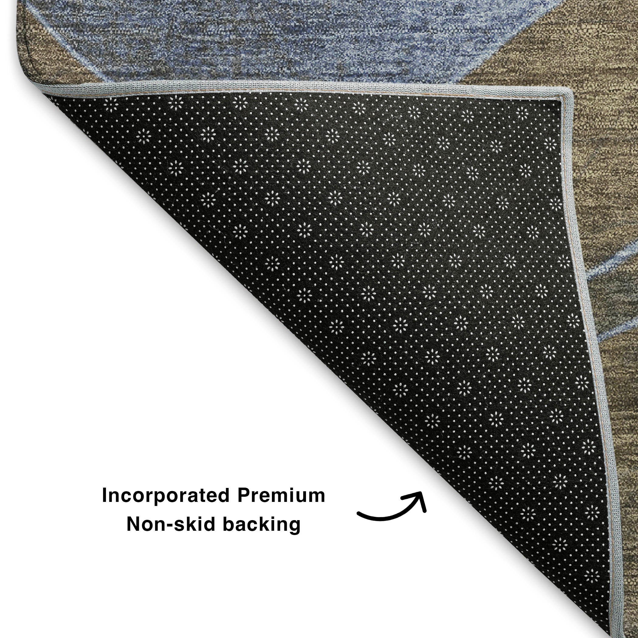 Nairobi Machine Washable Transitional Taupe Brown Rug 1'8" x 2'6" #shape_Rectangle