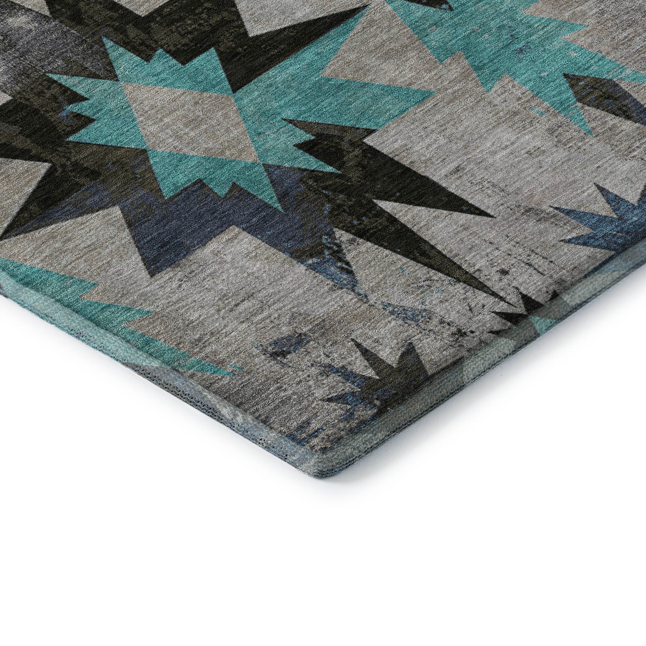 Chiang Mai Machine Washable Transitional Black Rug 1'8" x 2'6" #shape_Rectangle