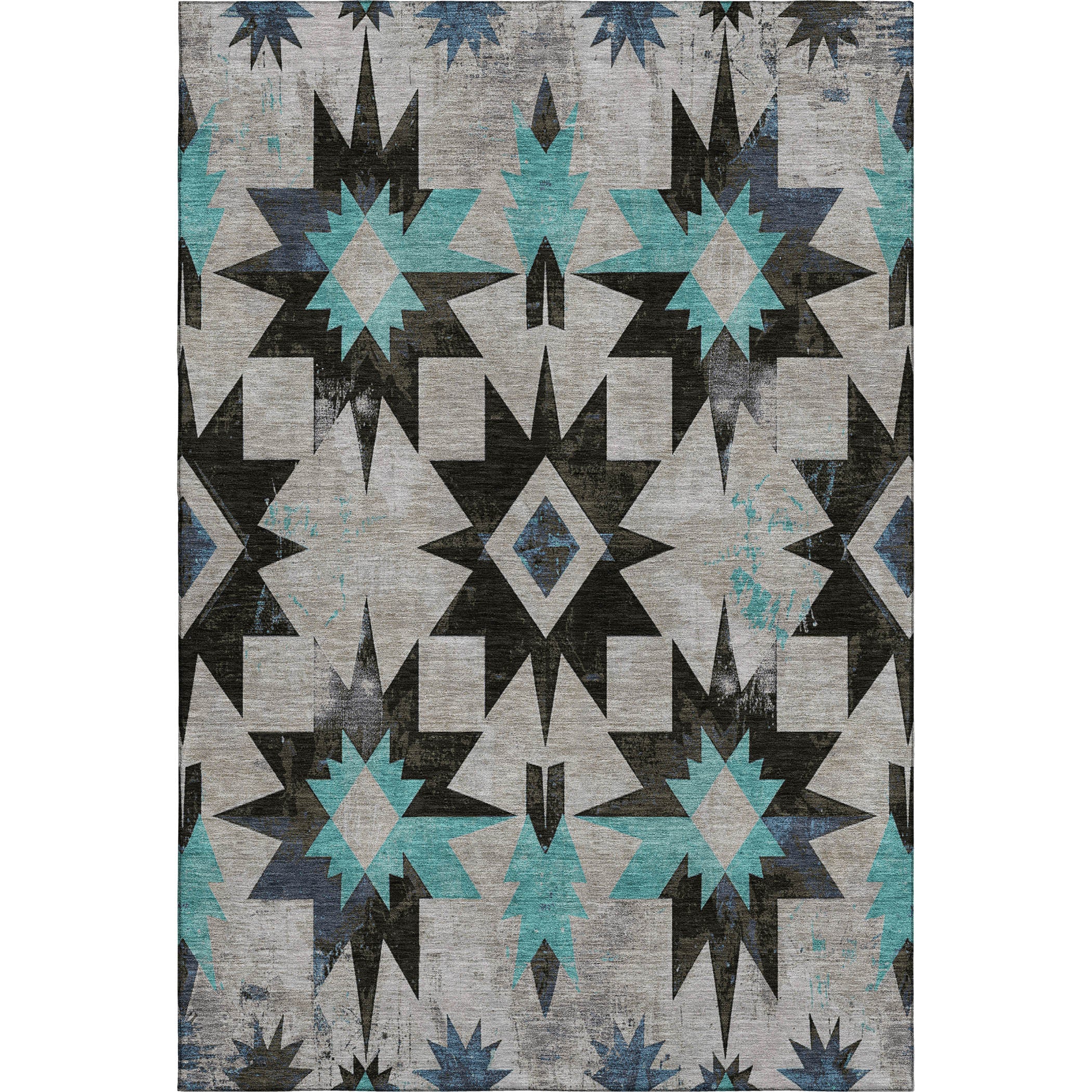 Chiang Mai Machine Washable Transitional Black Rug 2'6" x 3'10" #shape_Rectangle
