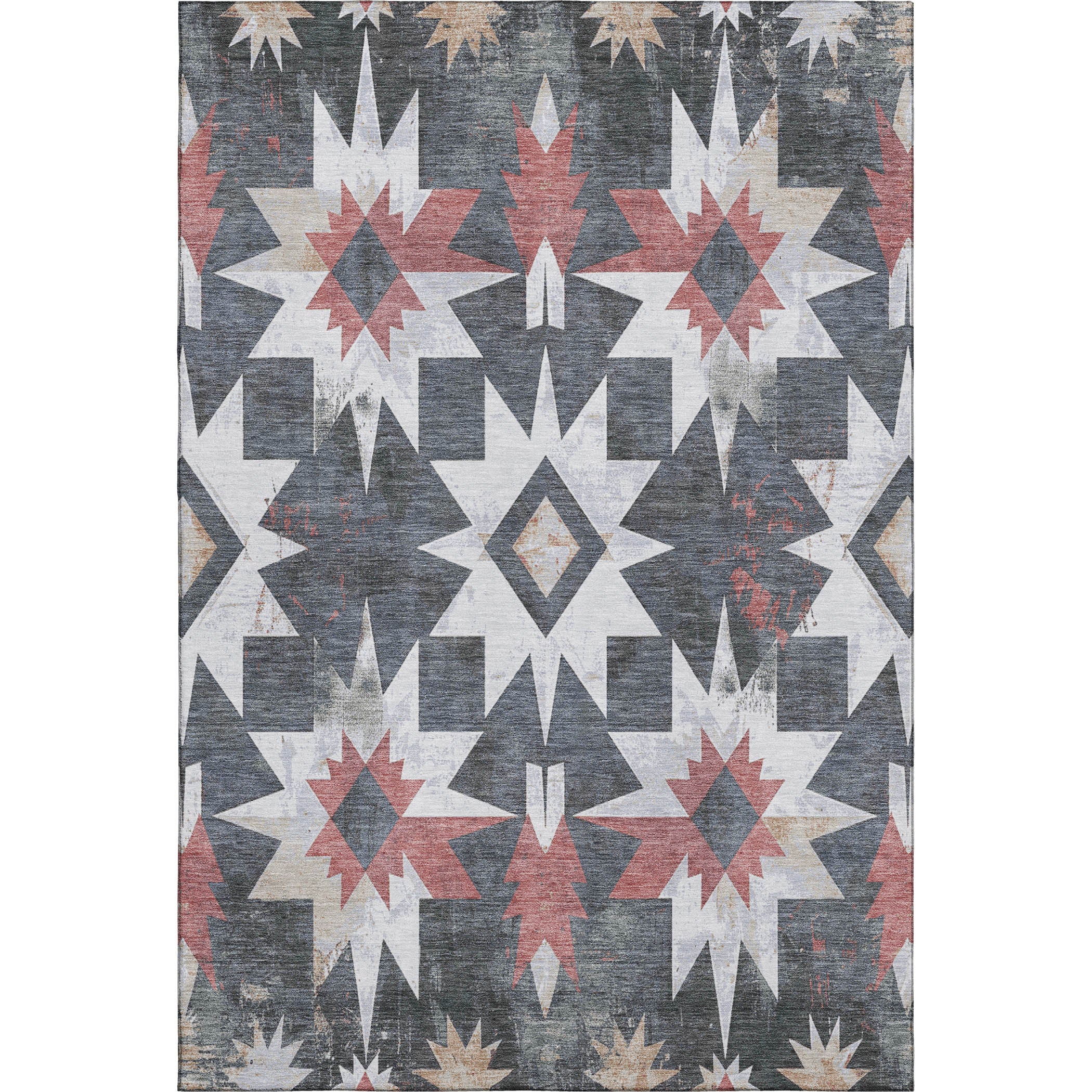 Chiang Mai Machine Washable Transitional Charcoal Gray Rug 2'6" x 3'10" #shape_Rectangle