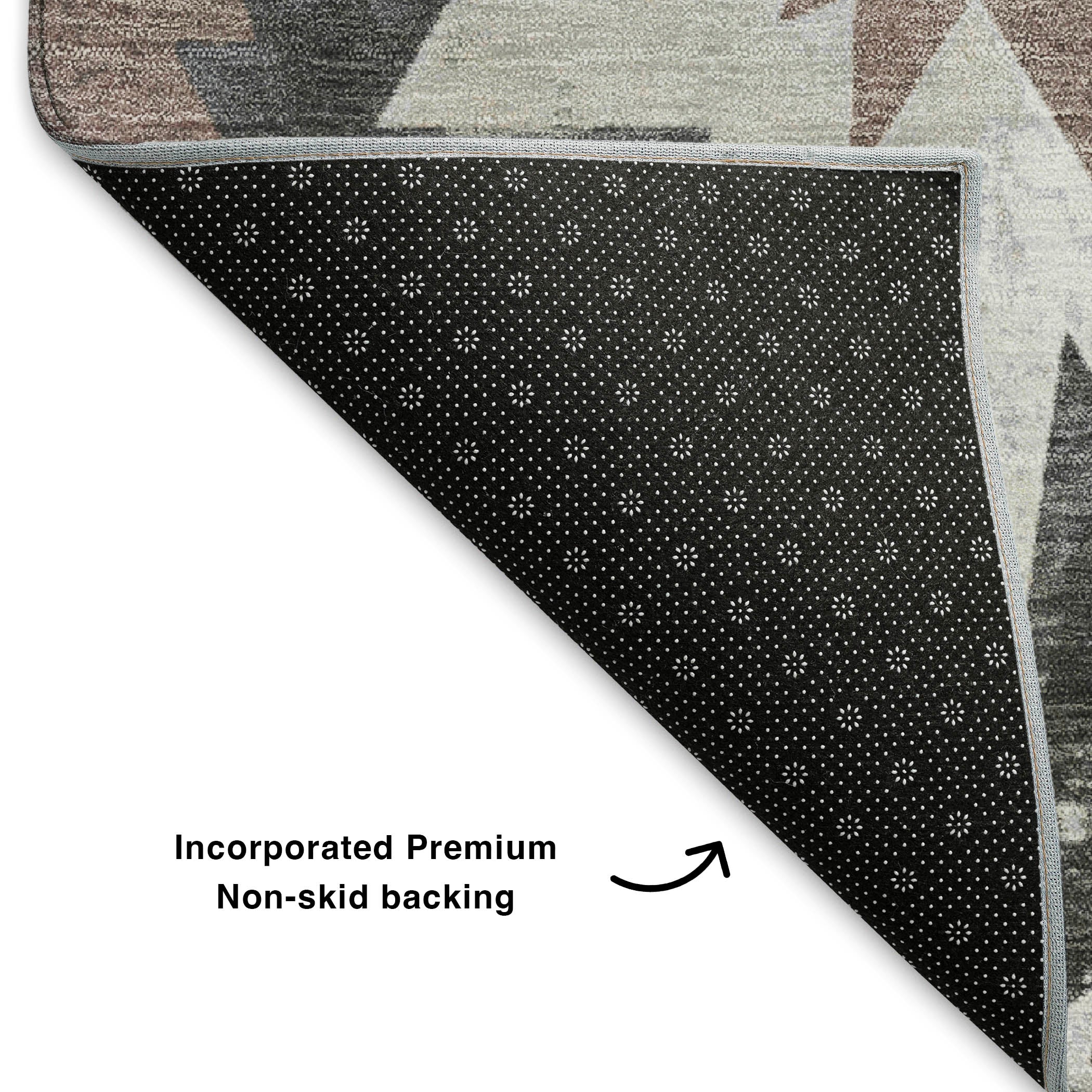 Chiang Mai Machine Washable Transitional Graphite Gray Rug 1'8" x 2'6" #shape_Rectangle