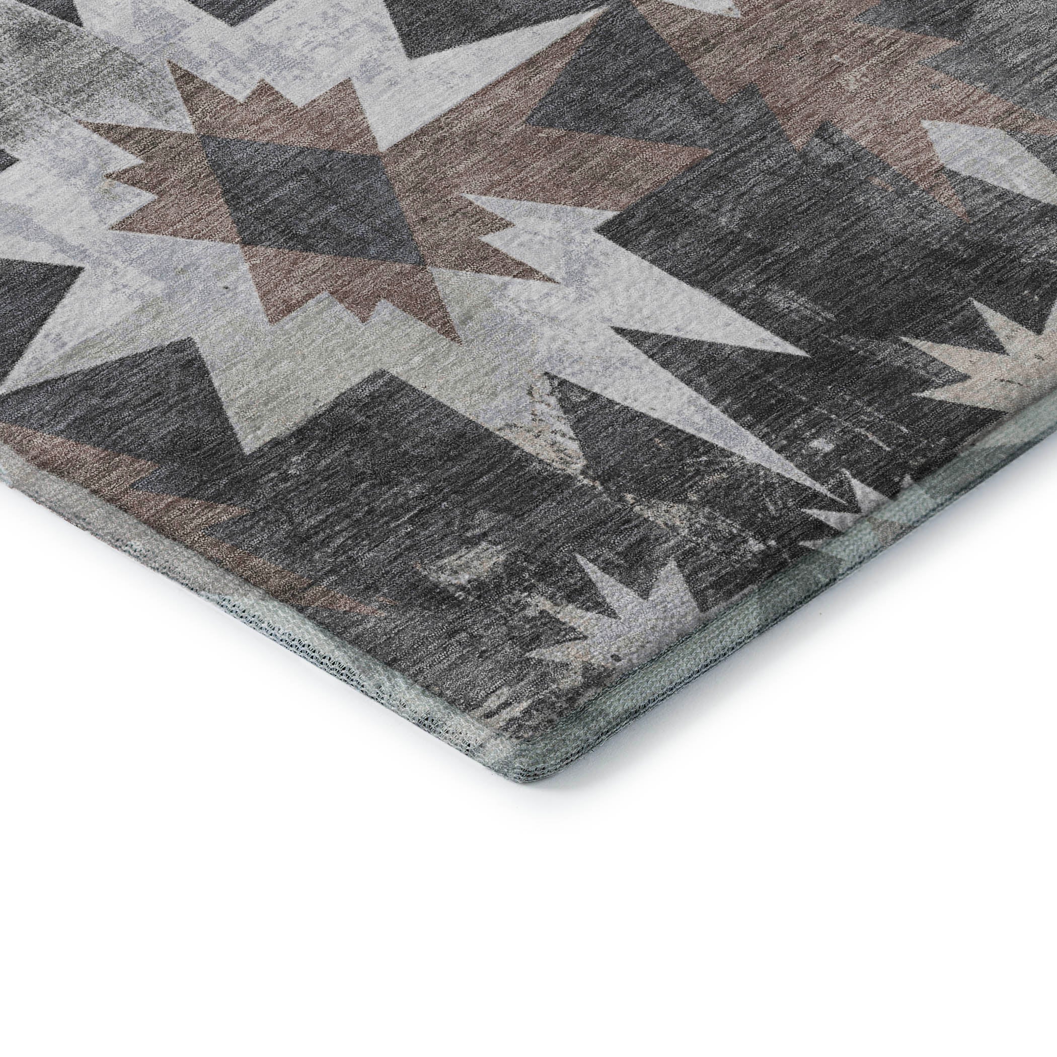 Chiang Mai Machine Washable Transitional Graphite Gray Rug 1'8" x 2'6" #shape_Rectangle