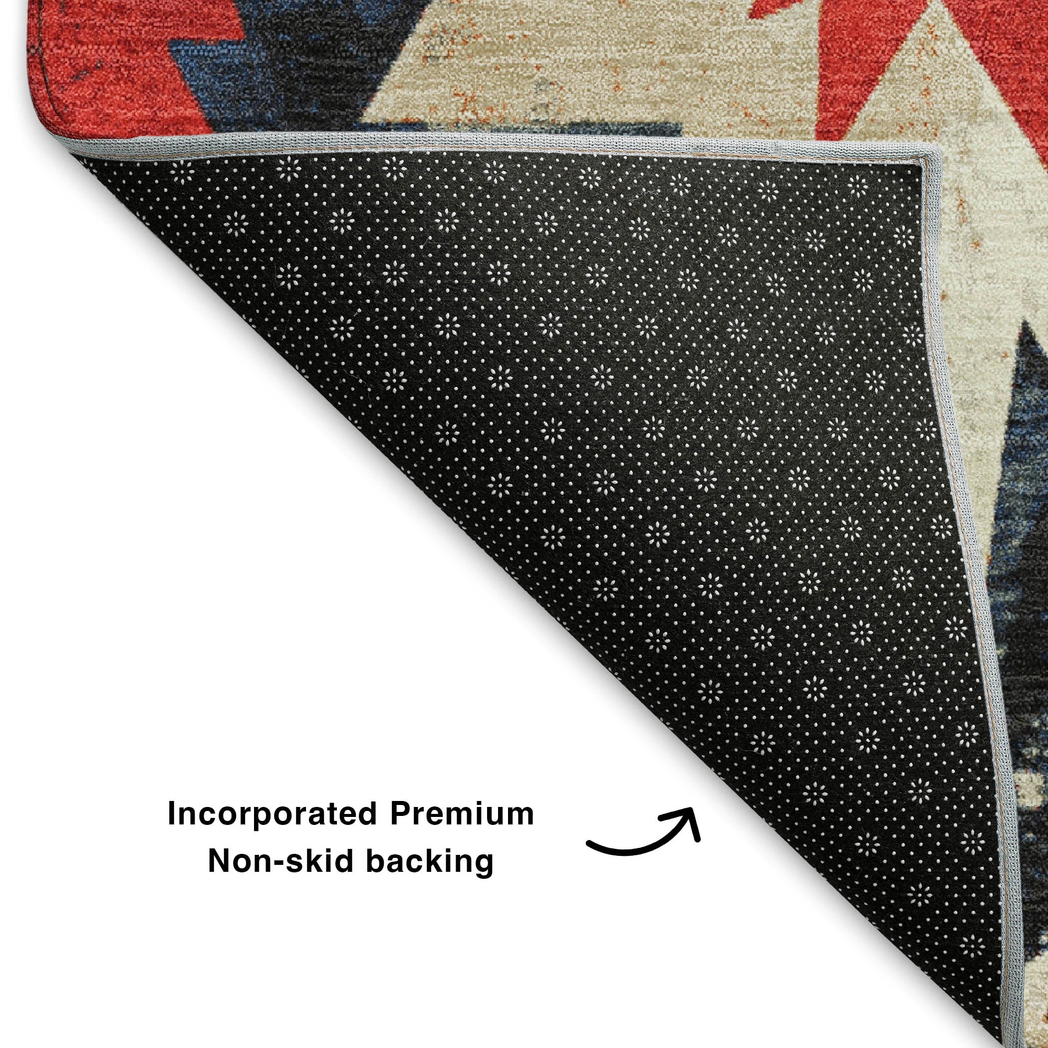 Chiang Mai Machine Washable Transitional Navy Blue Rug 1'8" x 2'6" #shape_Rectangle