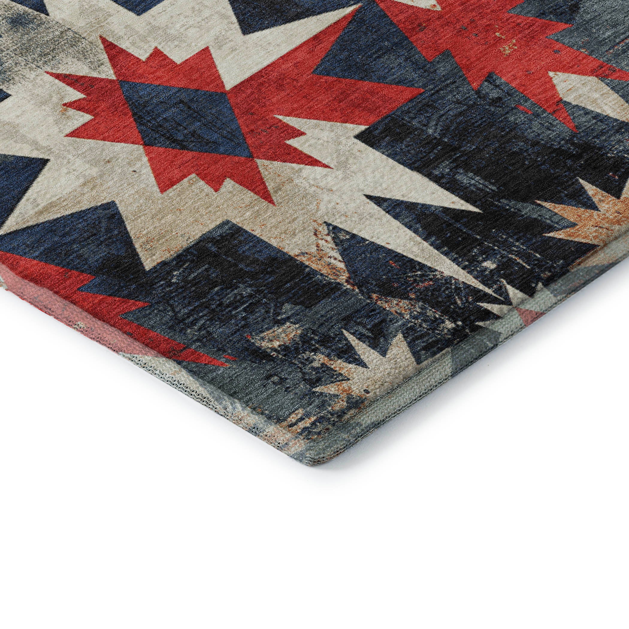 Chiang Mai Machine Washable Transitional Navy Blue Rug 1'8" x 2'6" #shape_Rectangle