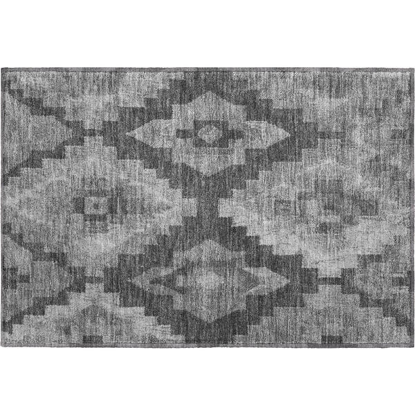 Cusco Machine Washable Transitional Gray Rug 1'8" x 2'6"