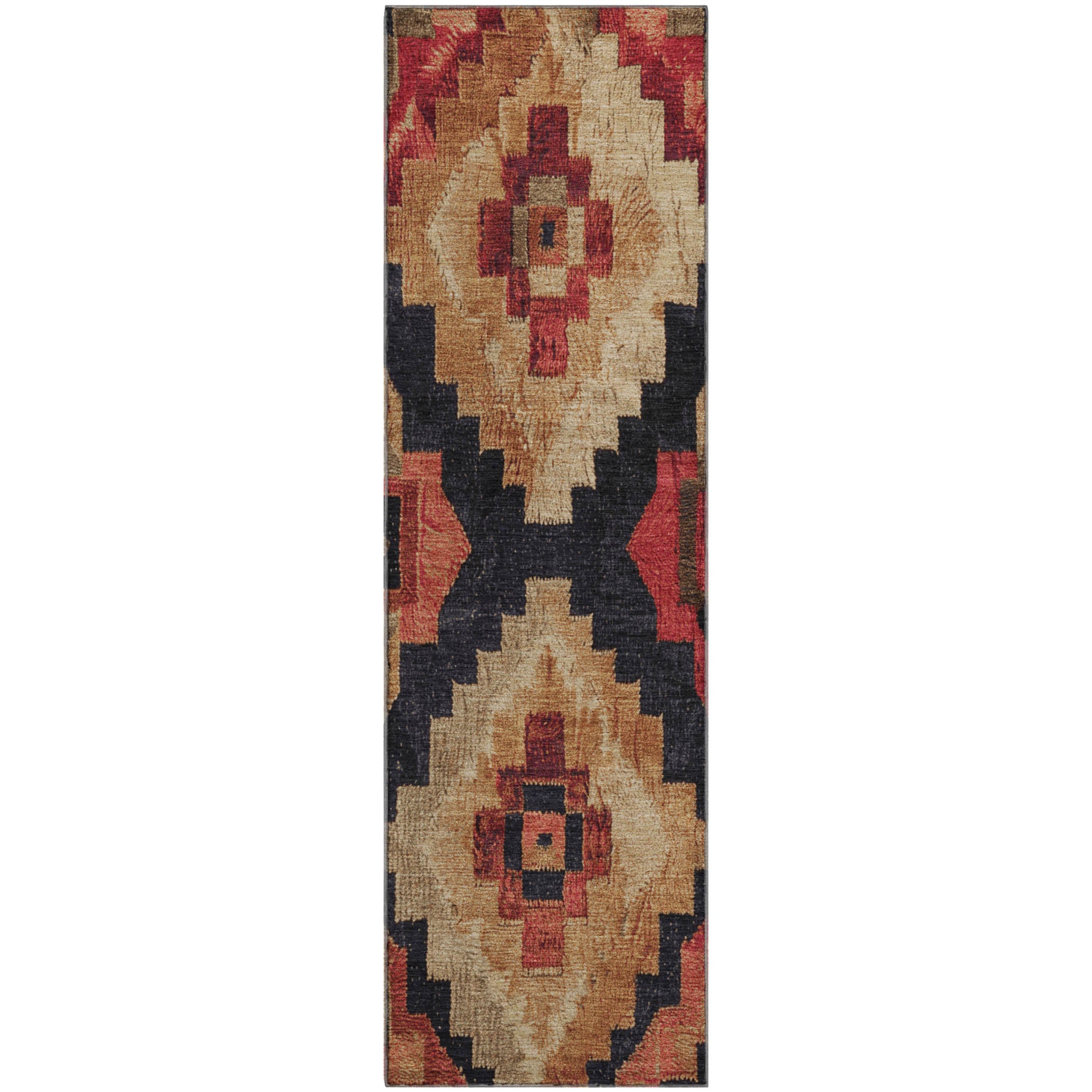 Cusco Machine Washable Transitional Rust Orange Rug 2'3" x 7'6" #shape_Runner
